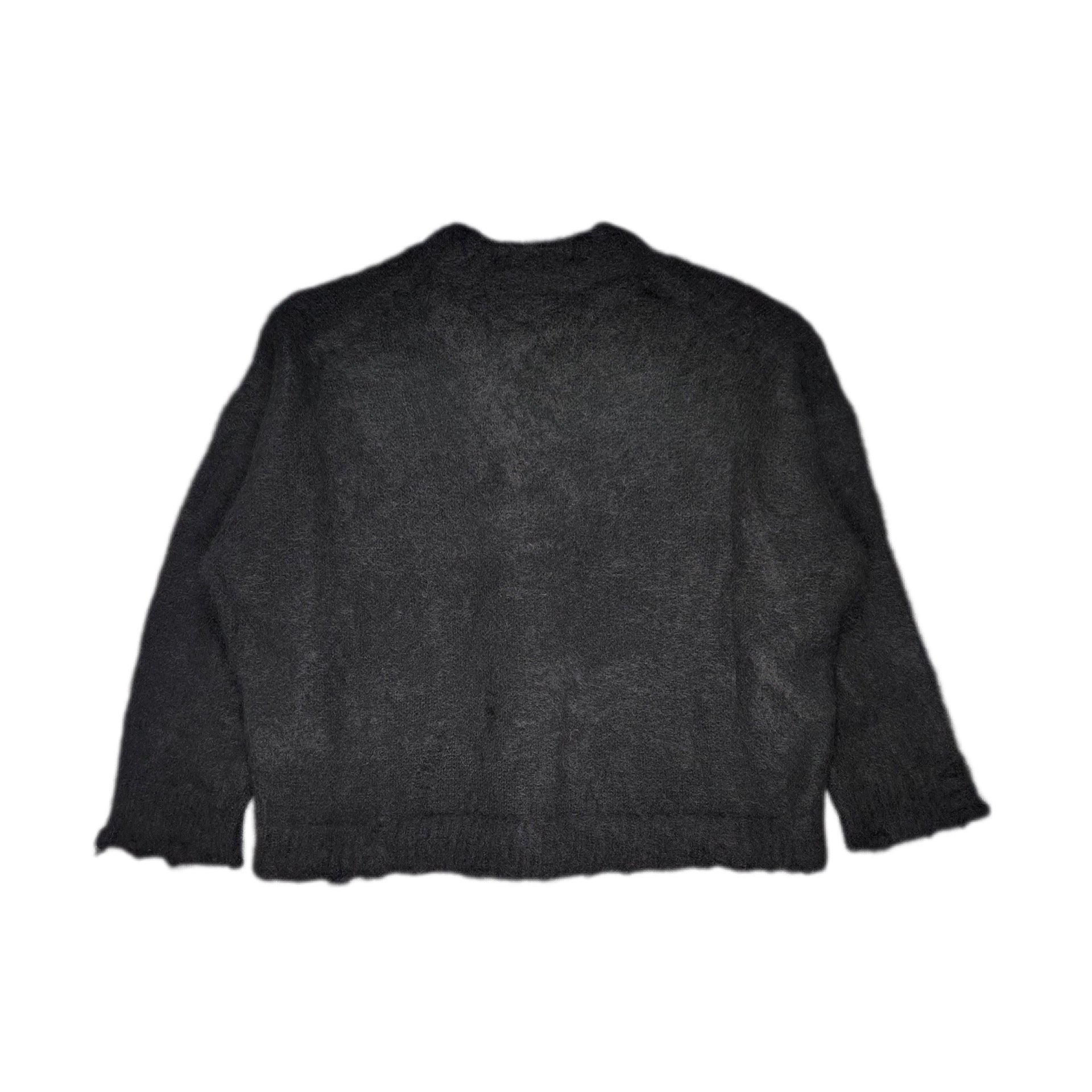 ALMOSTBLACK-MOHAIR MTL BTN KNIT-NOWALL