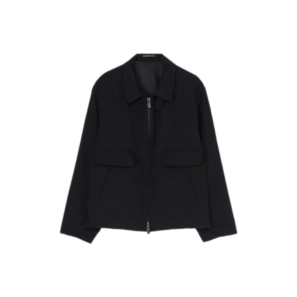 Yohji Yamamoto POUR HOMME-WOOL GABARDINE STANDARD BLOUSON-NOWALL