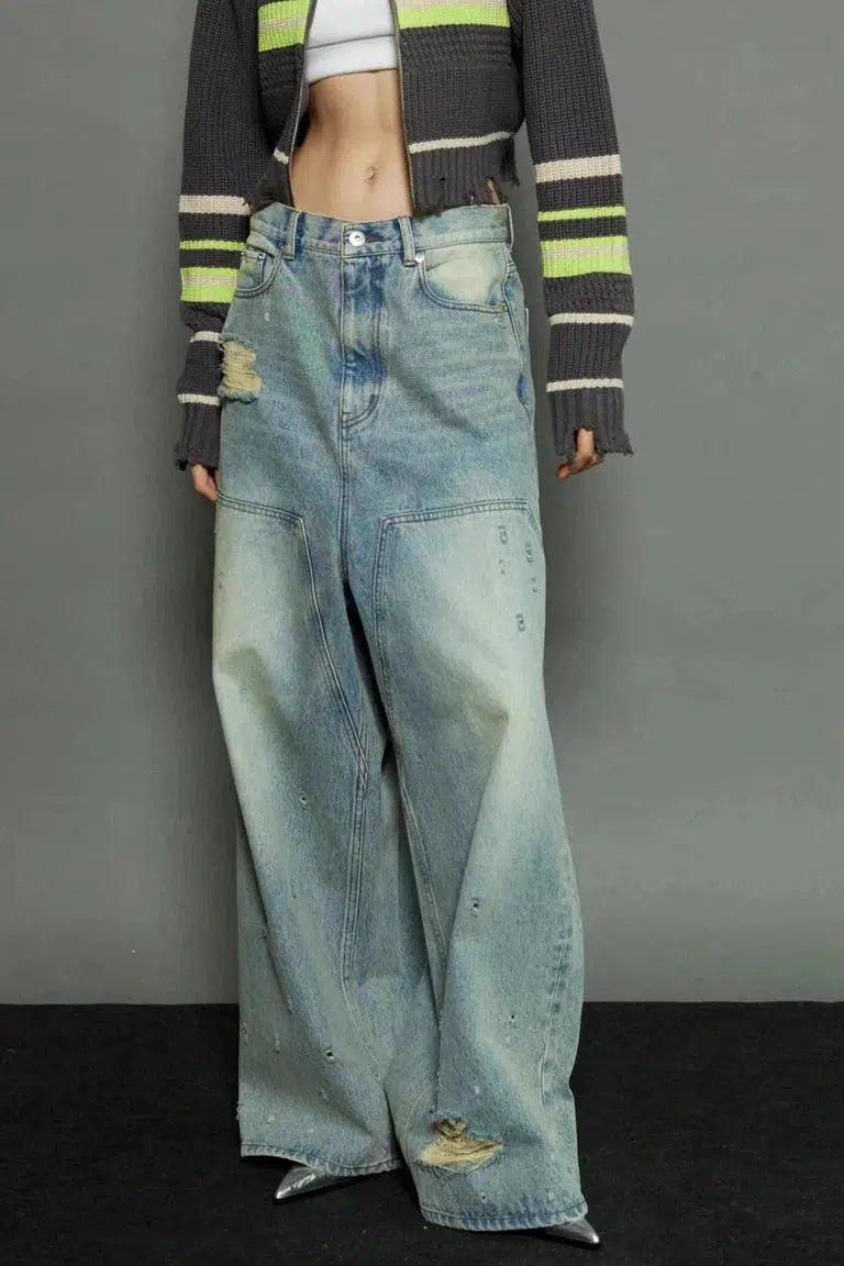 MAISON SPECIAL-Baggy Denim Pants-NOWALL