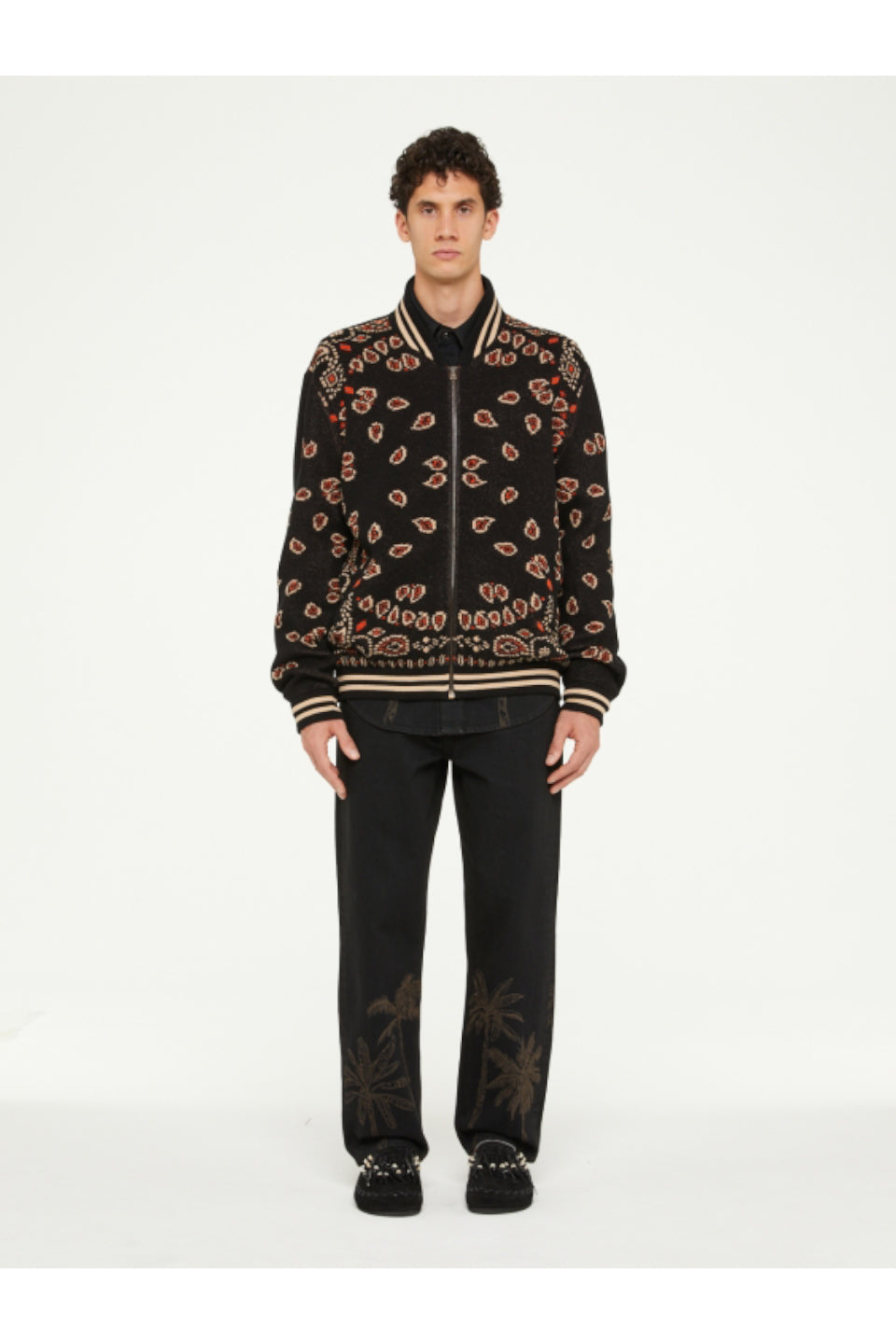 ALANUI-Bandana Piquet Jacquard Bomber Jacket-NOWALL