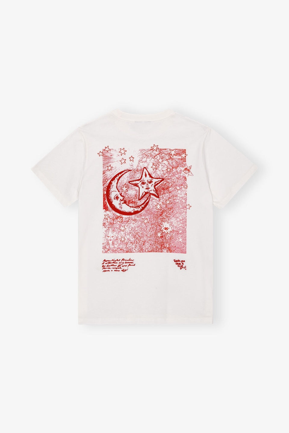 GANNI: ホワイト Peach リラックス Tシャツ | SSENSE 日本