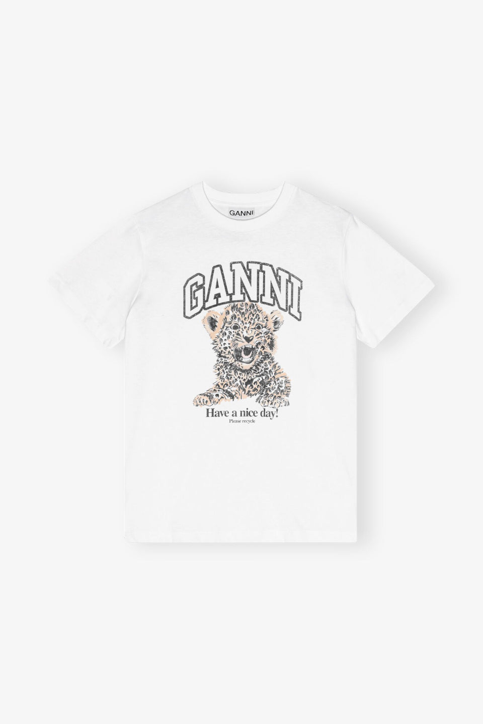 GANNI-Basic Jersey Leopard Relaxed T-shirt-NOWALL