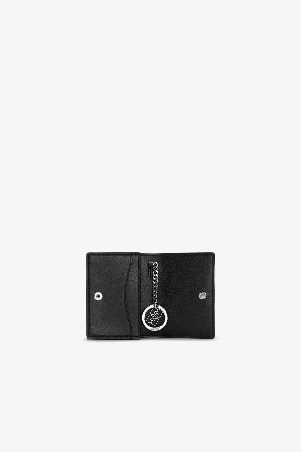 GANNI-Black GANNI Bou Flap Card Holder-NOWALL