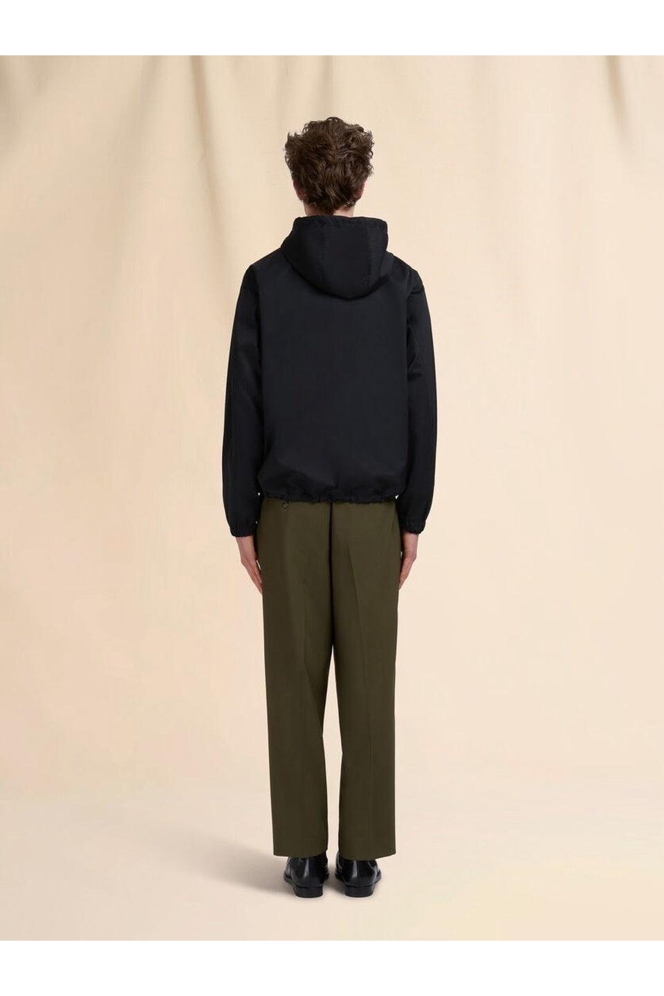 MARNI-Black Taffeta Jacket with Marni Mending-NOWALL