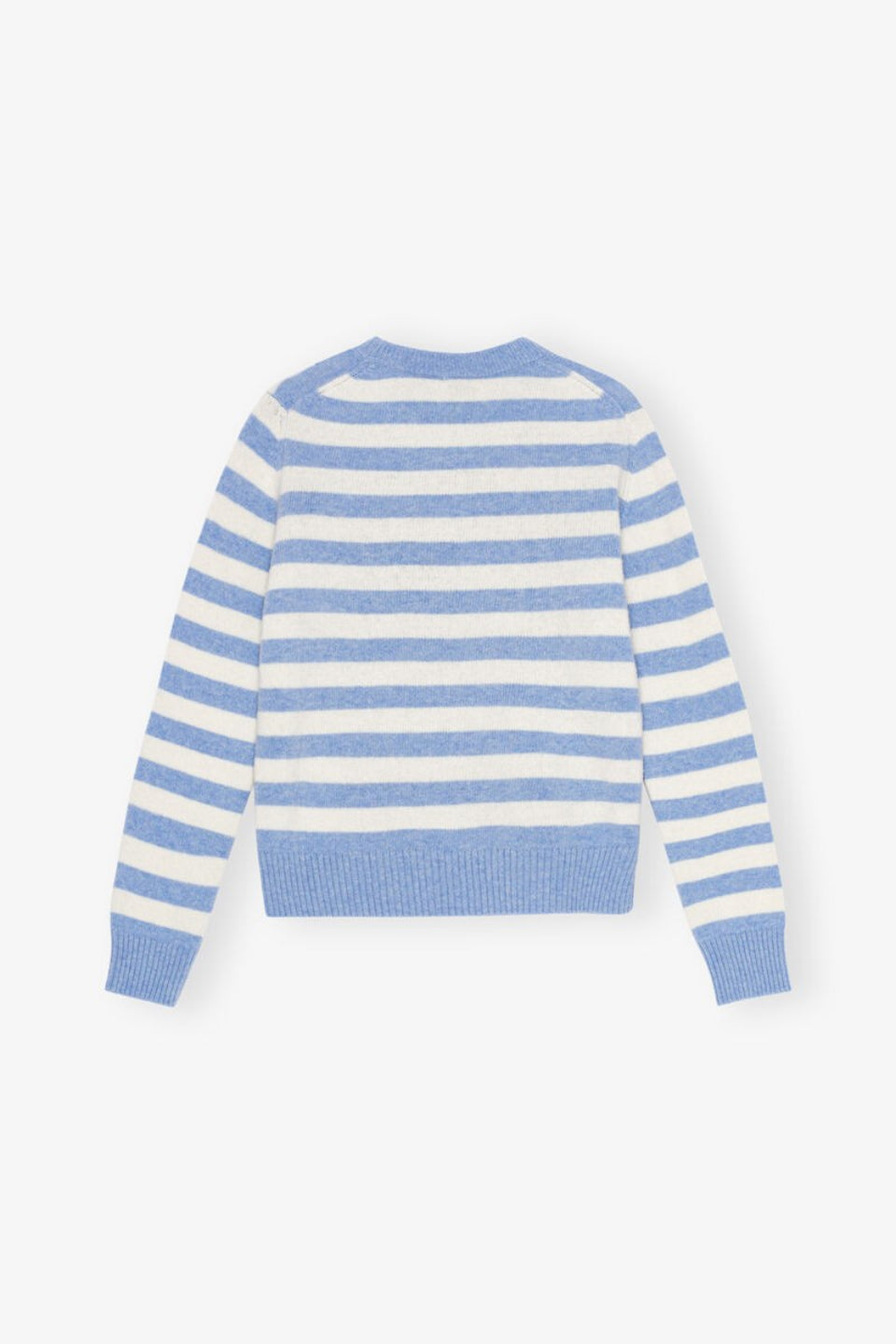 GANNI-Blue Striped Graphic Cat Jumper-NOWALL