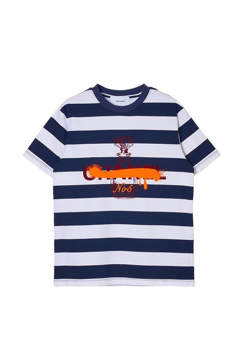 MICALLE MICALLE-Border Graphic Short Sleeve Tee-NOWALL