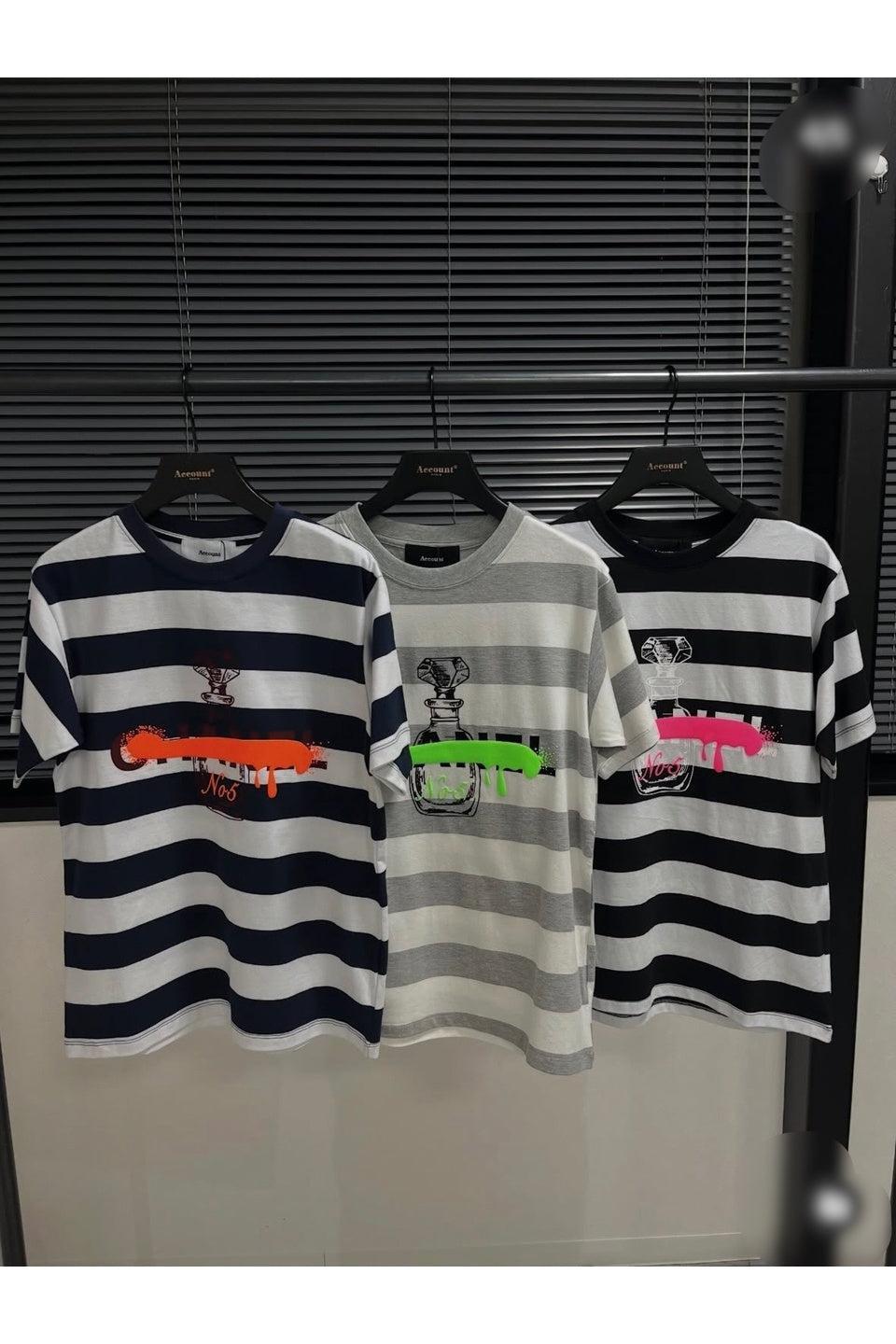 MICALLE MICALLE-Border Graphic Short Sleeve Tee-NOWALL