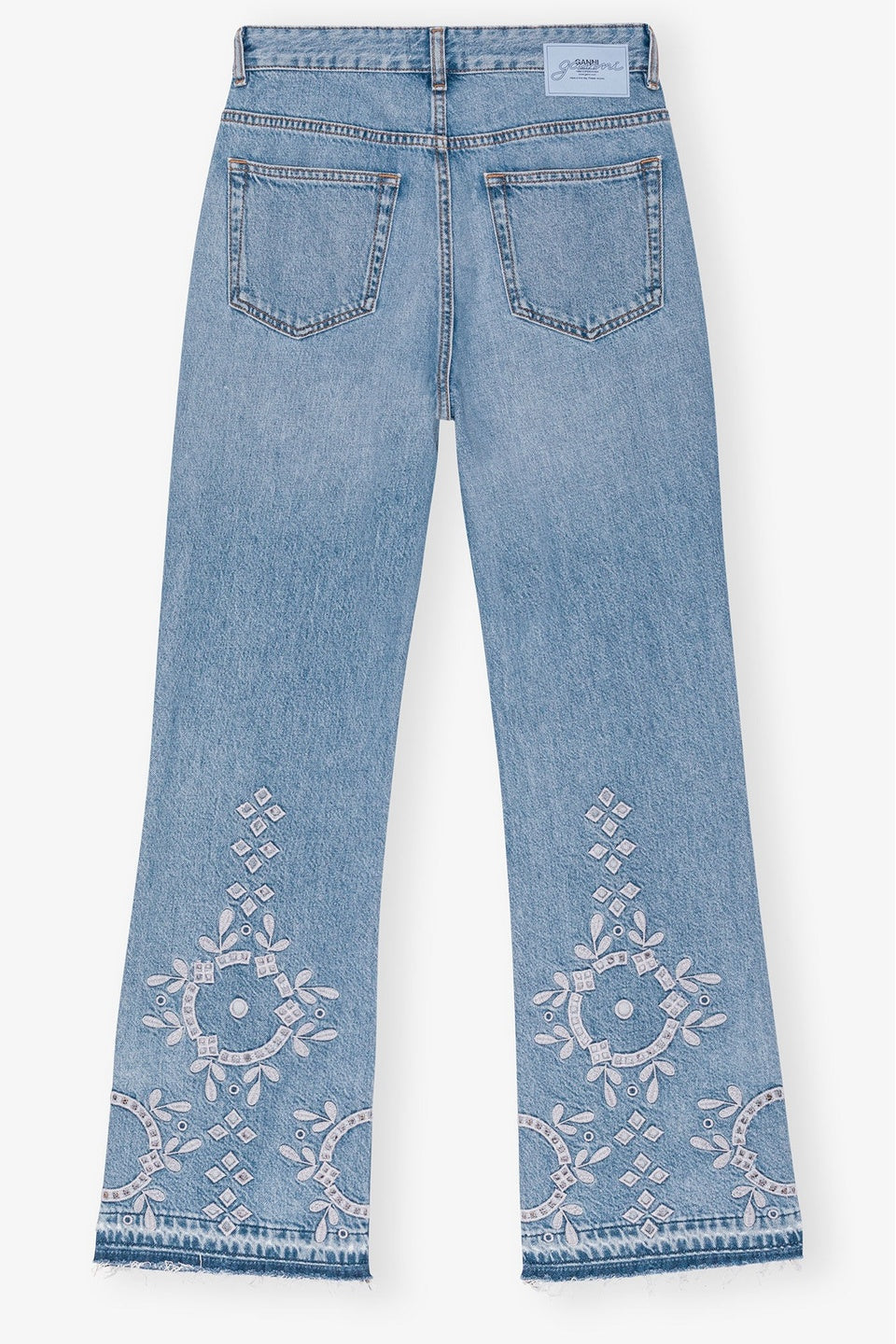 GANNI-Broderie Anglaise Betzy Cropped Jeans-NOWALL
