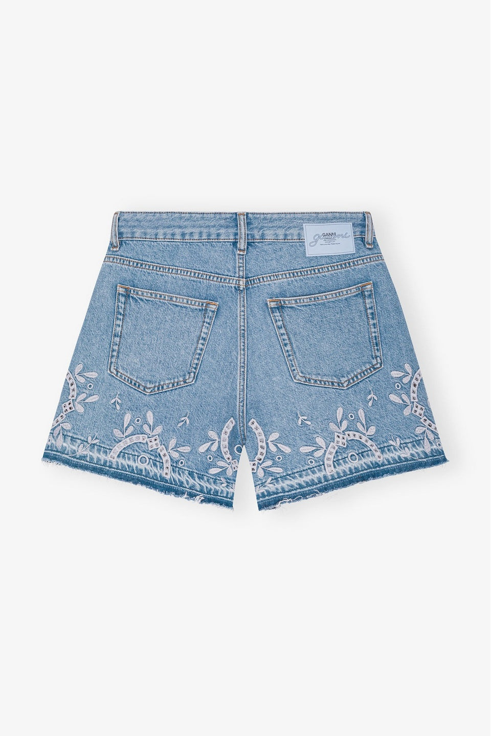 GANNI-Broderie Anglaise Shorts-NOWALL