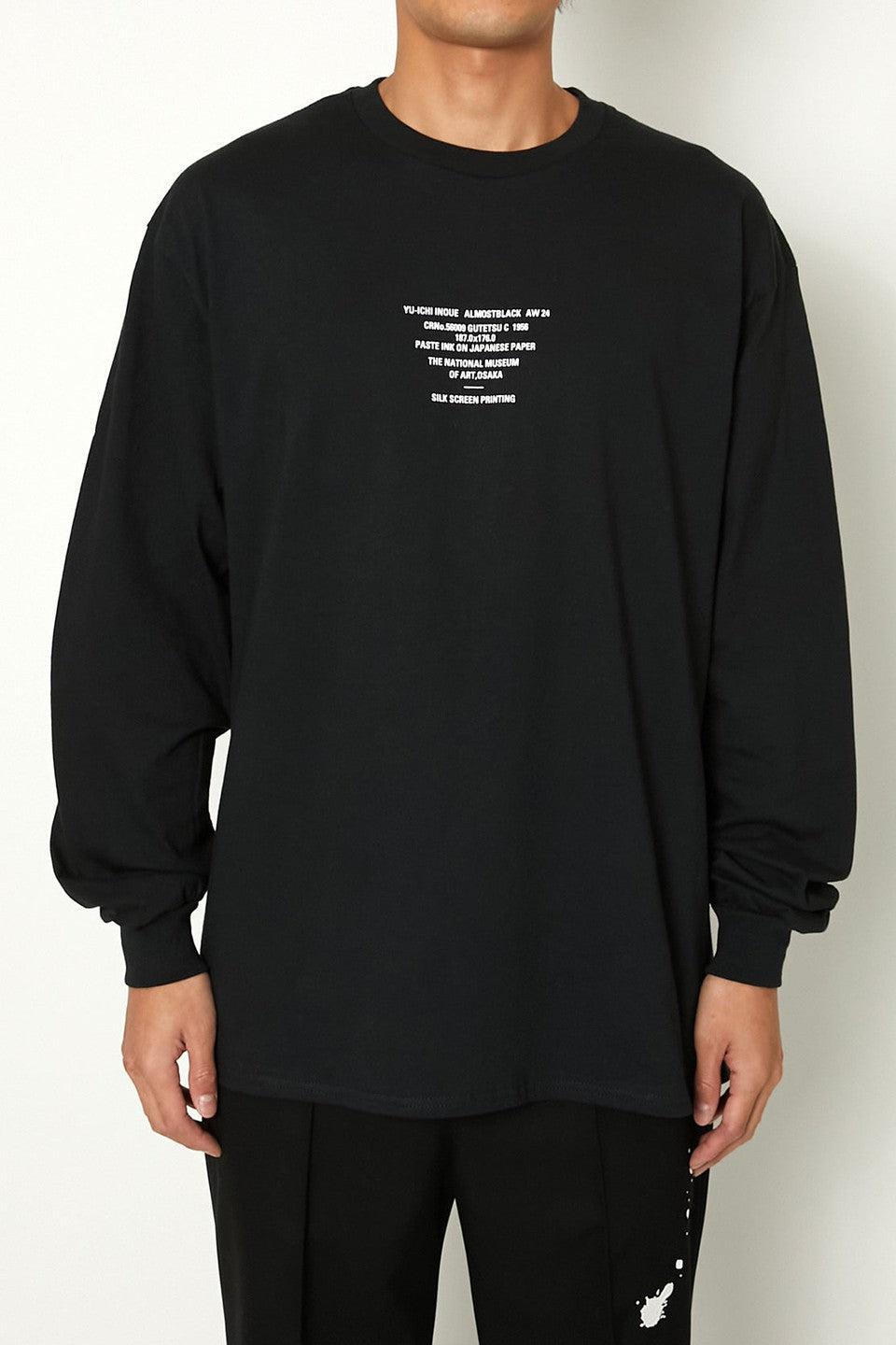 ALMOSTBLACK-C-NECK PRINT LONG T-NOWALL