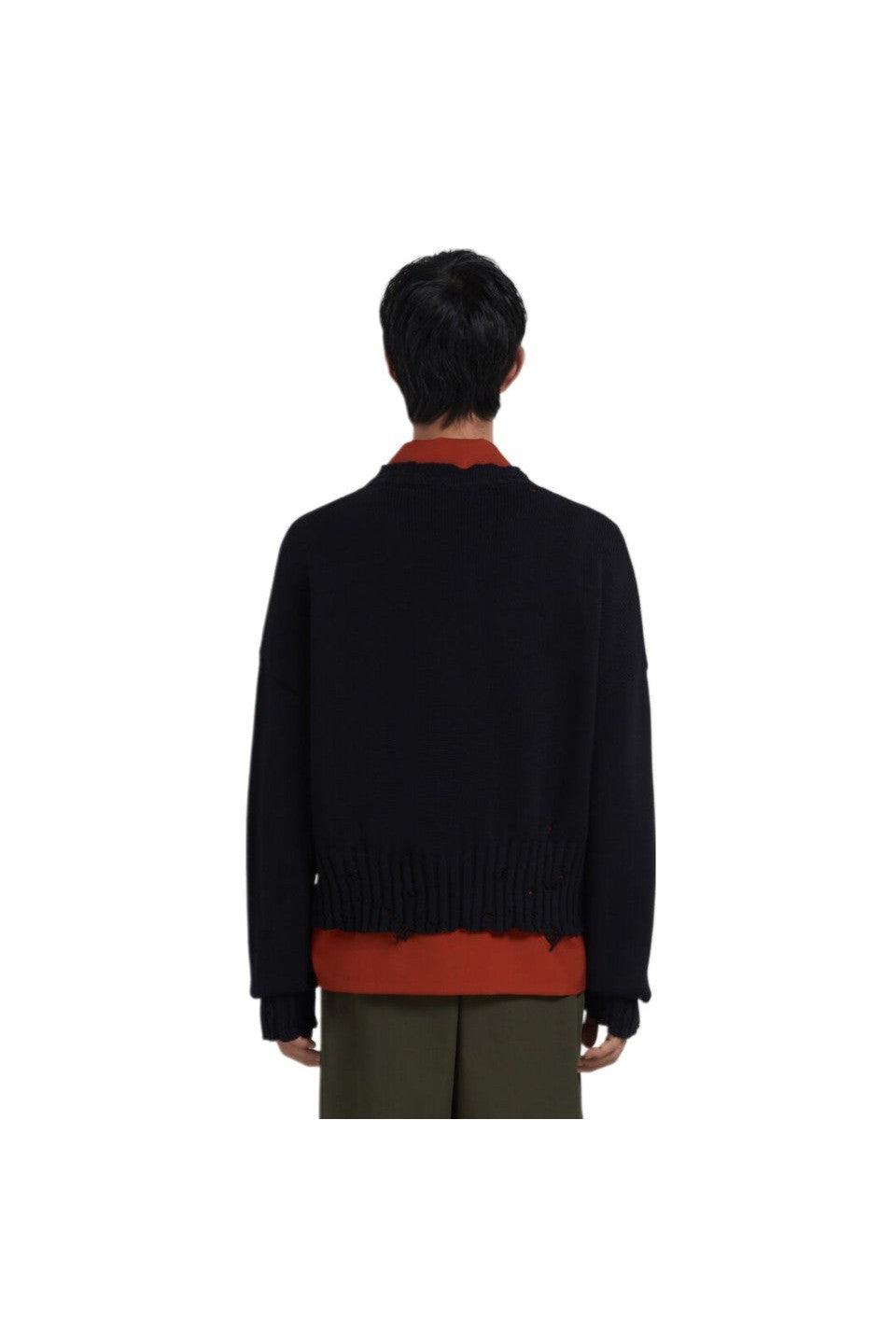 MARNI-COTTON CREW NECK KNIT SWEATER-NOWALL