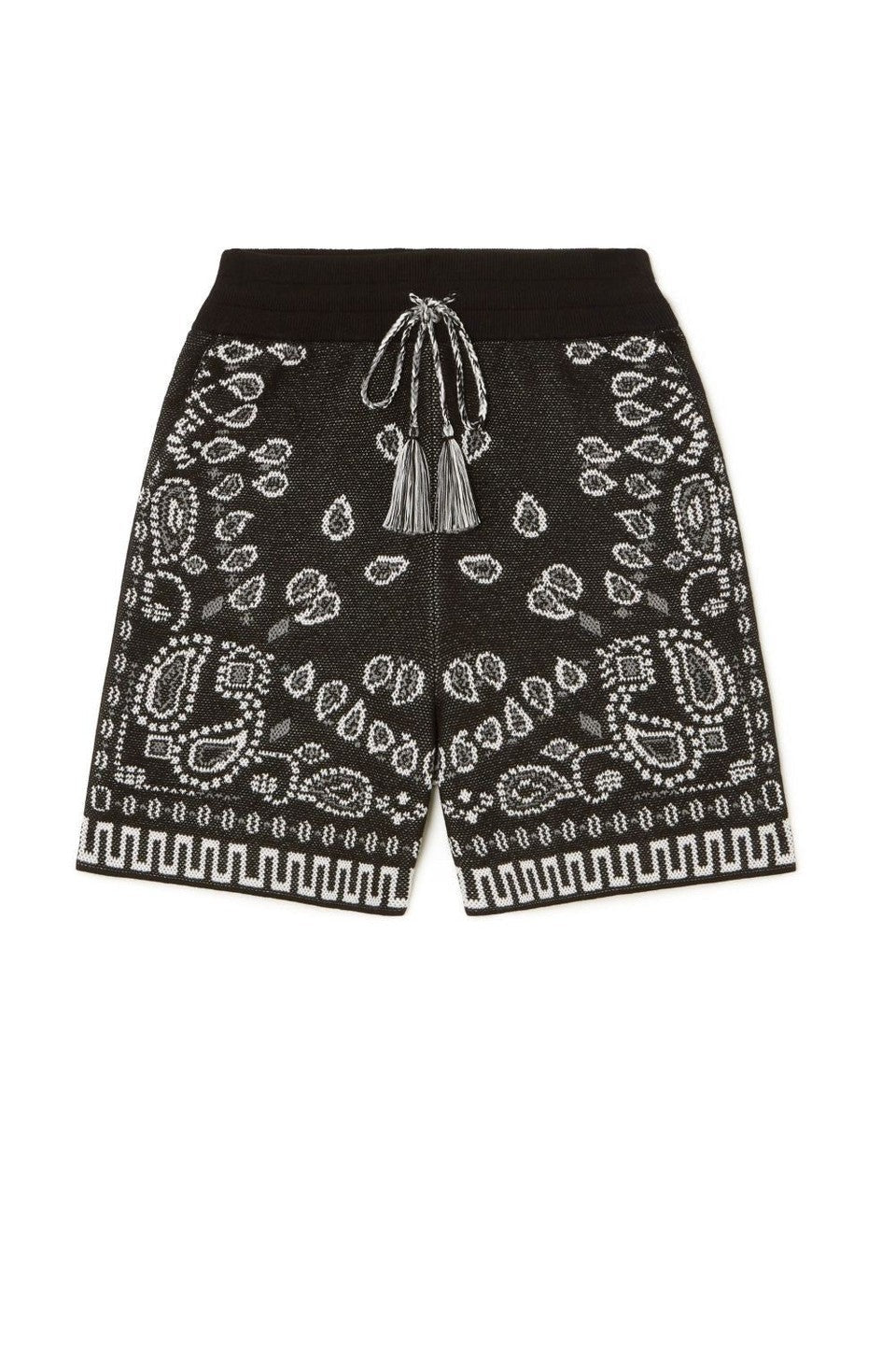 ALANUI-COTTON PIQUET BANDANA SHORTS-NOWALL