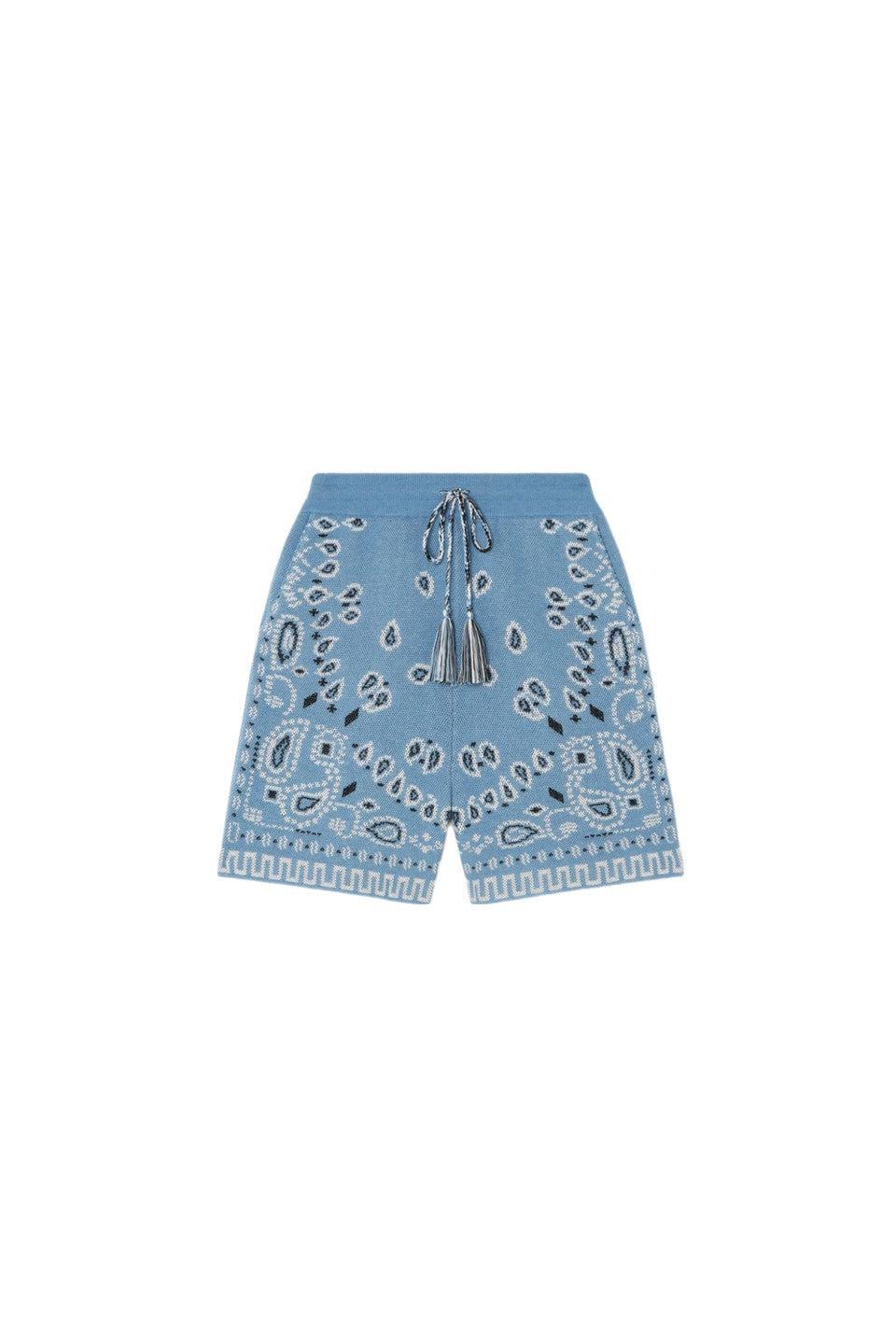 ALANUI-COTTON PIQUET BANDANA SHORTS-NOWALL