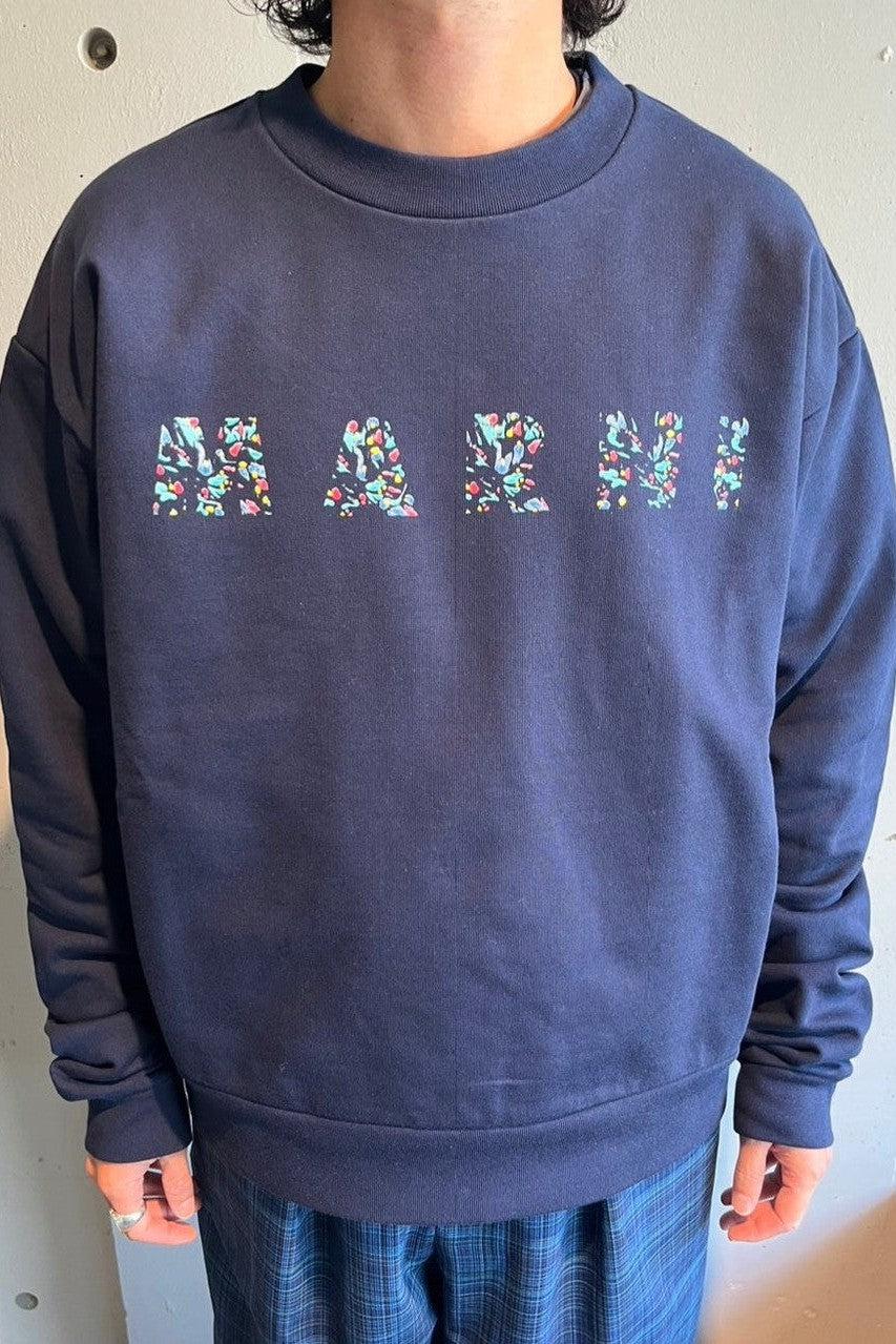 MARNI-CREW NECK LOGO SWEAT-NOWALL