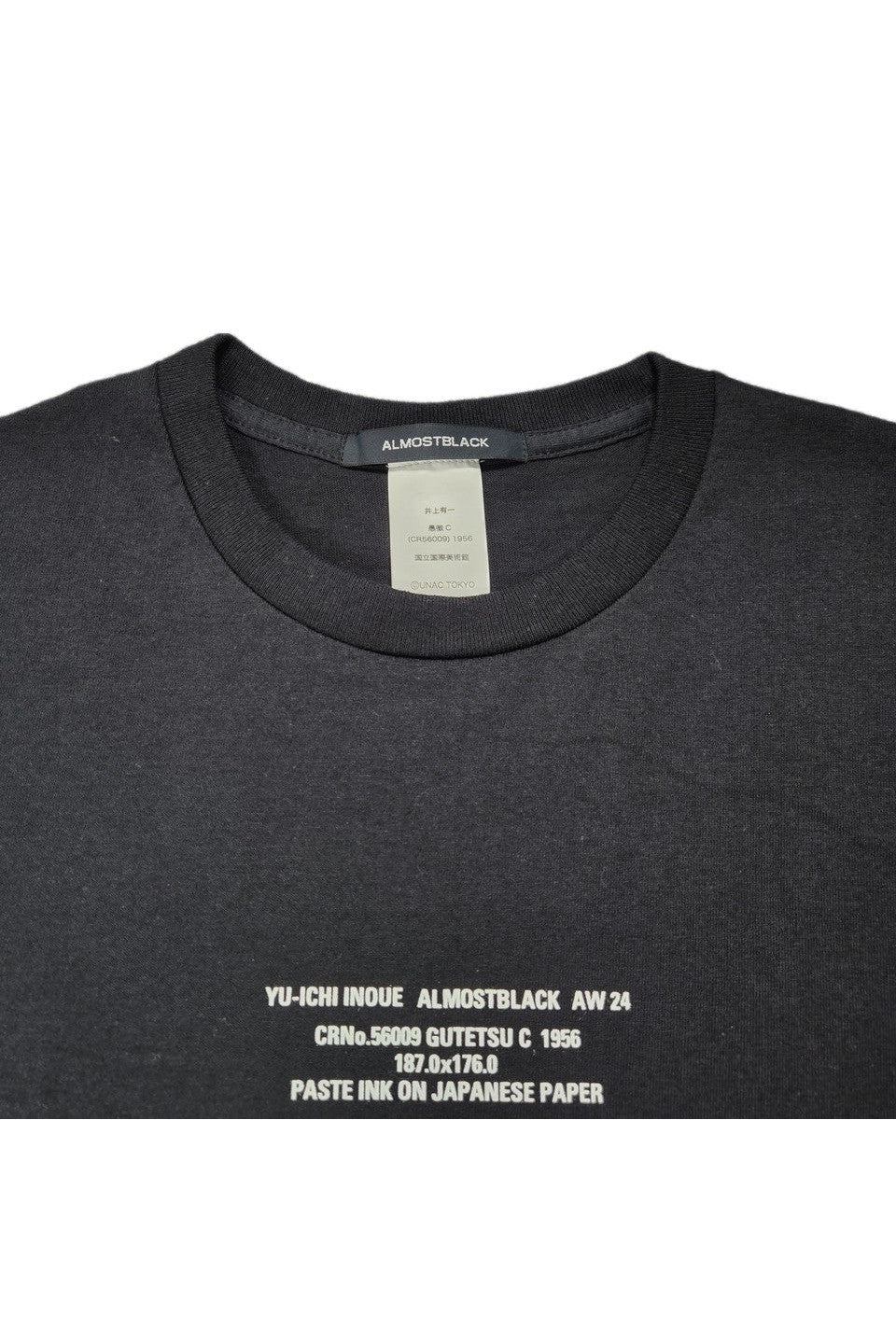 ALMOSTBLACK-CREW NECK PRINT T-NOWALL