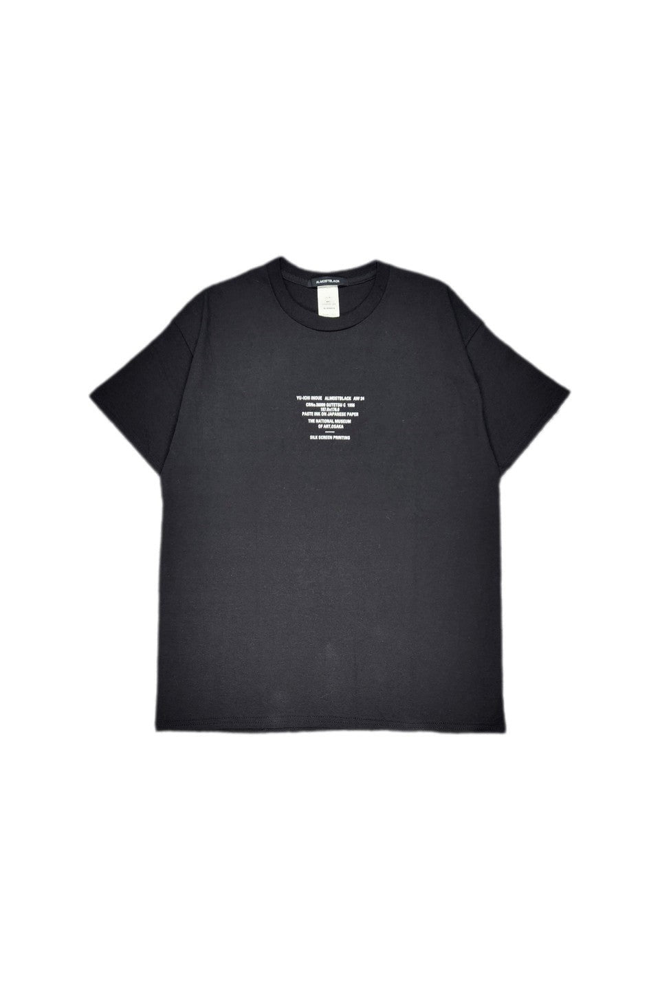 ALMOSTBLACK-CREW NECK PRINT T-NOWALL