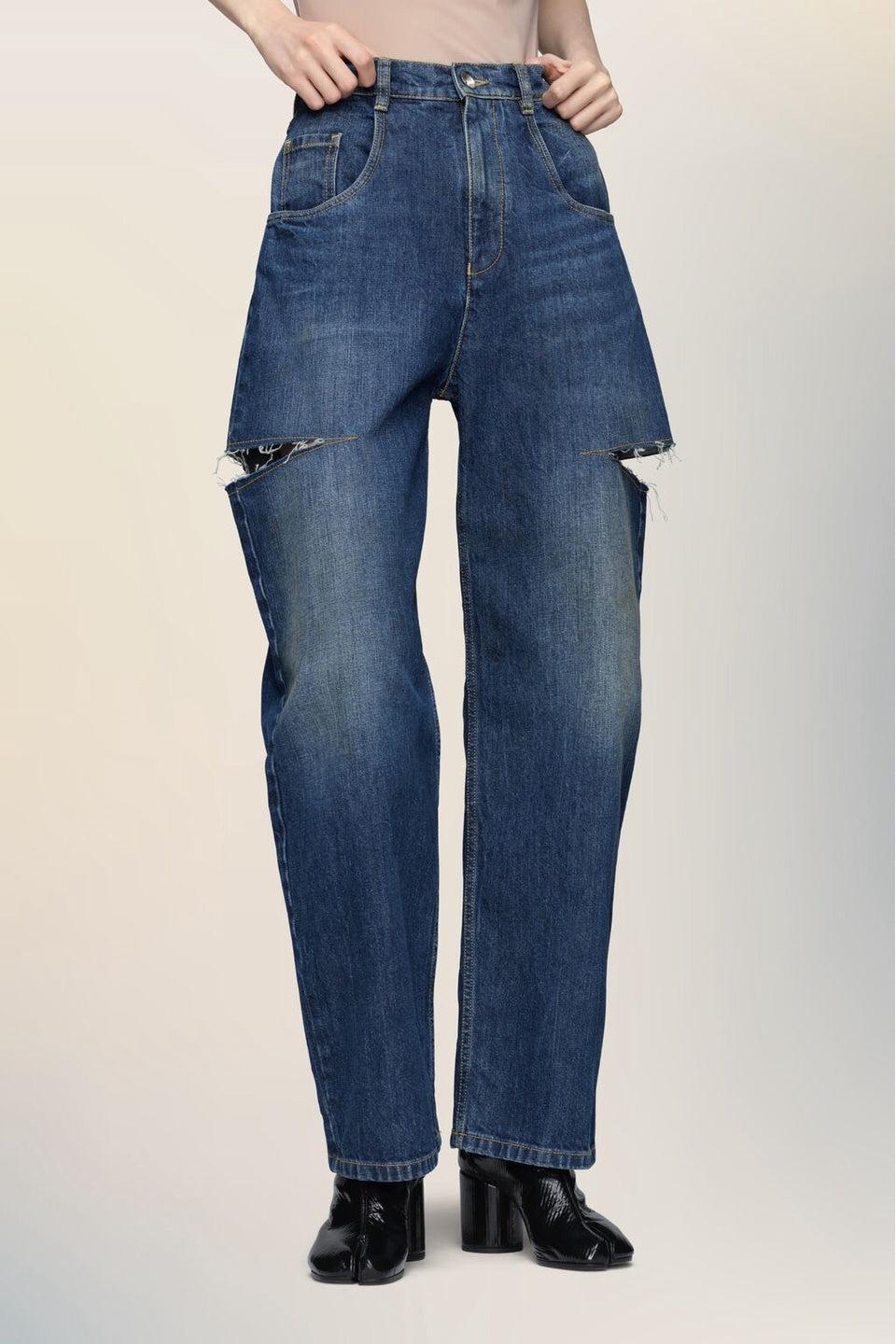 Maison Margiela-CUT OUT JEANS-NOWALL