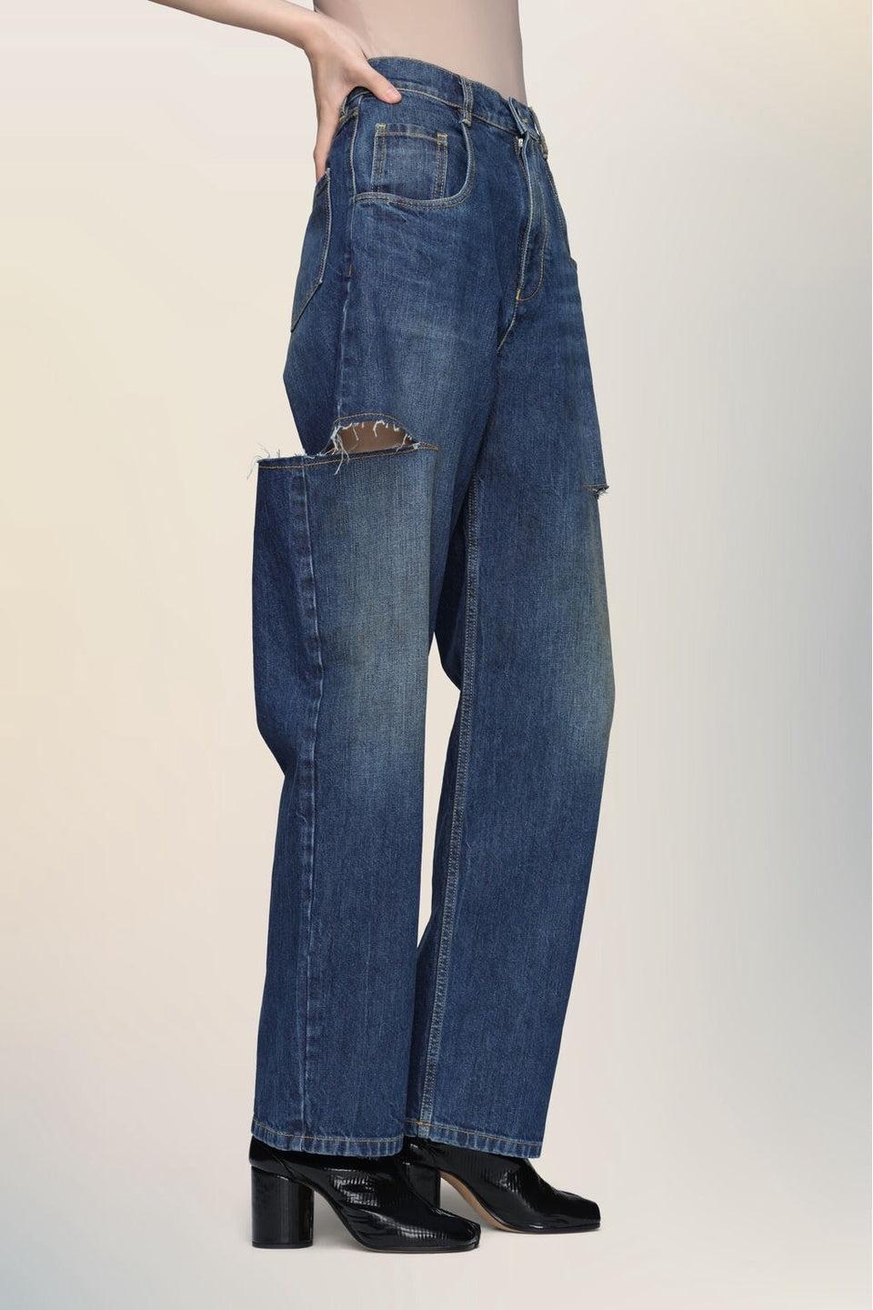 Maison Margiela-CUT OUT JEANS-NOWALL