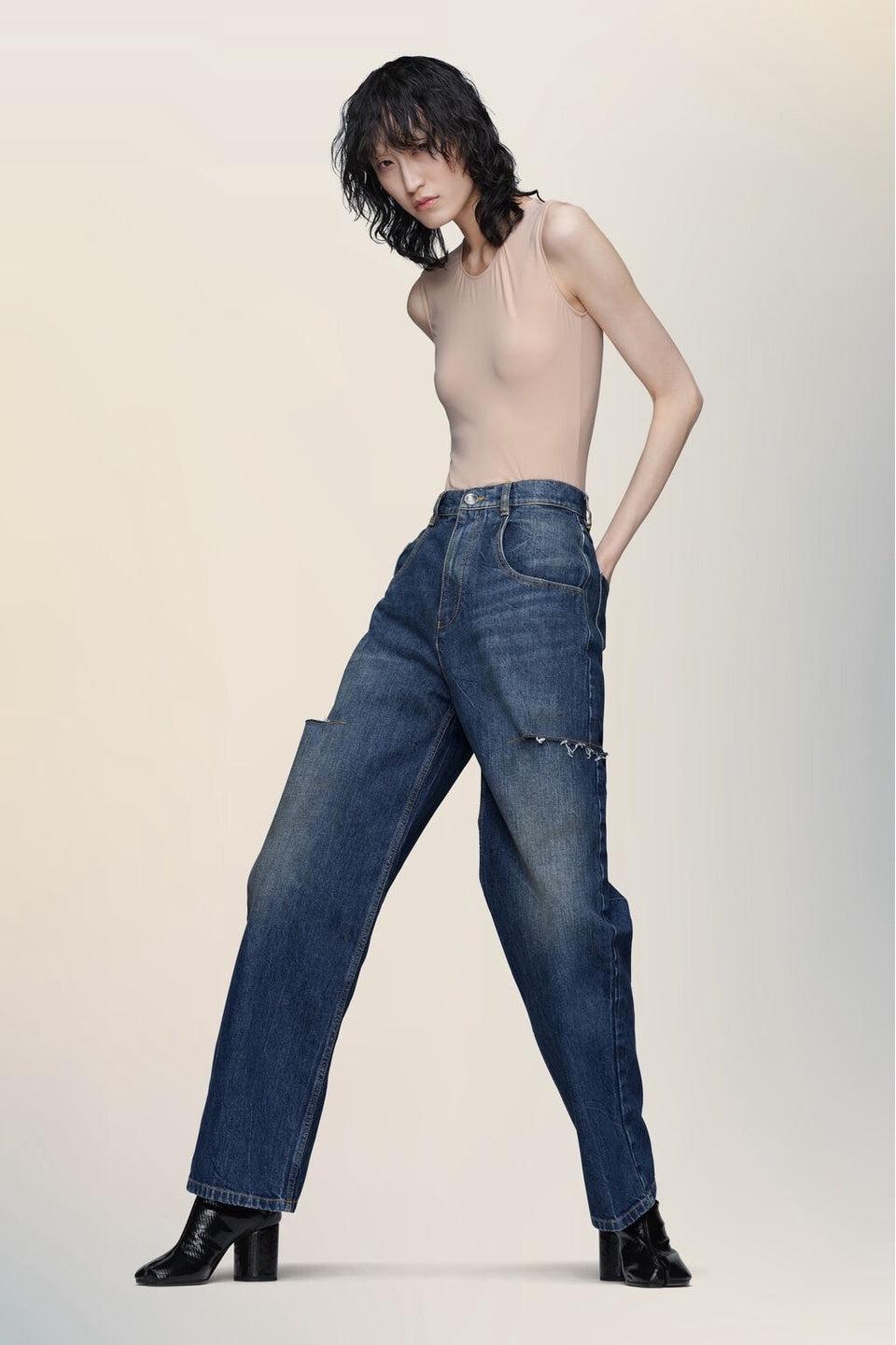 Maison Margiela-CUT OUT JEANS-NOWALL