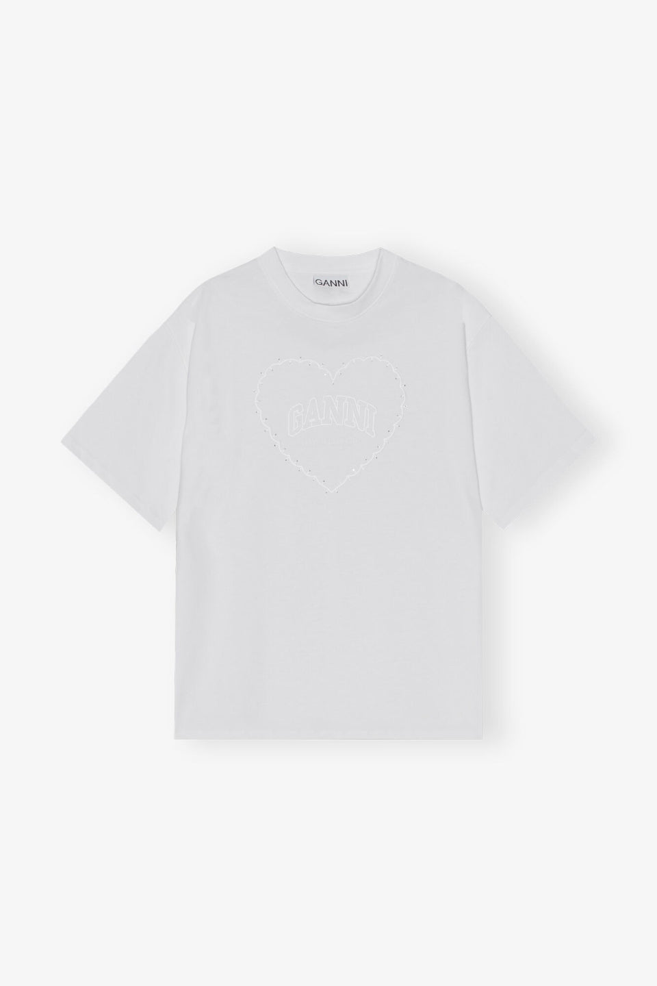 GANNI-Celestial Poster Relaxed Peach T-shirt-NOWALL