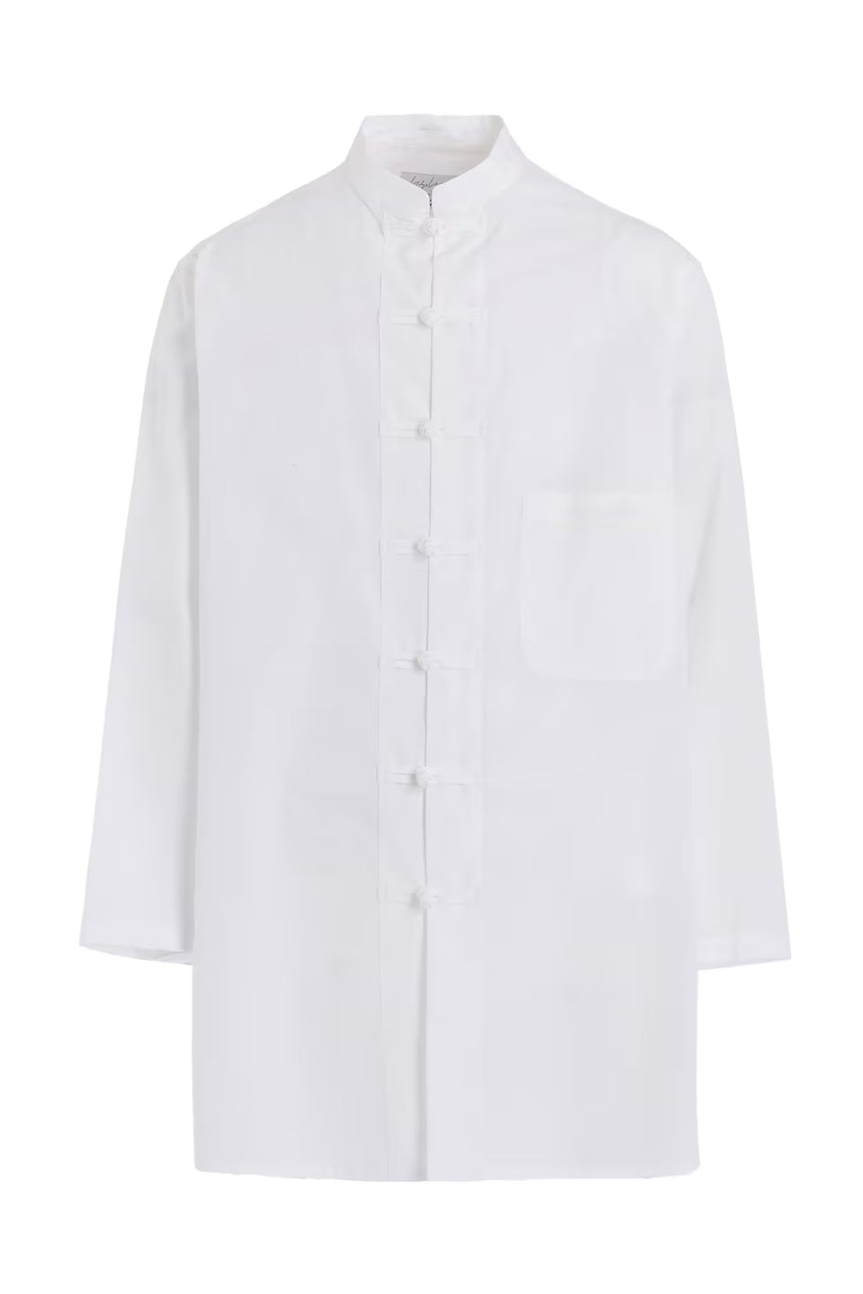 Yohji Yamamoto POUR HOMME-Chain Stitch Broad Mandarin Collar Blouse-NOWALL