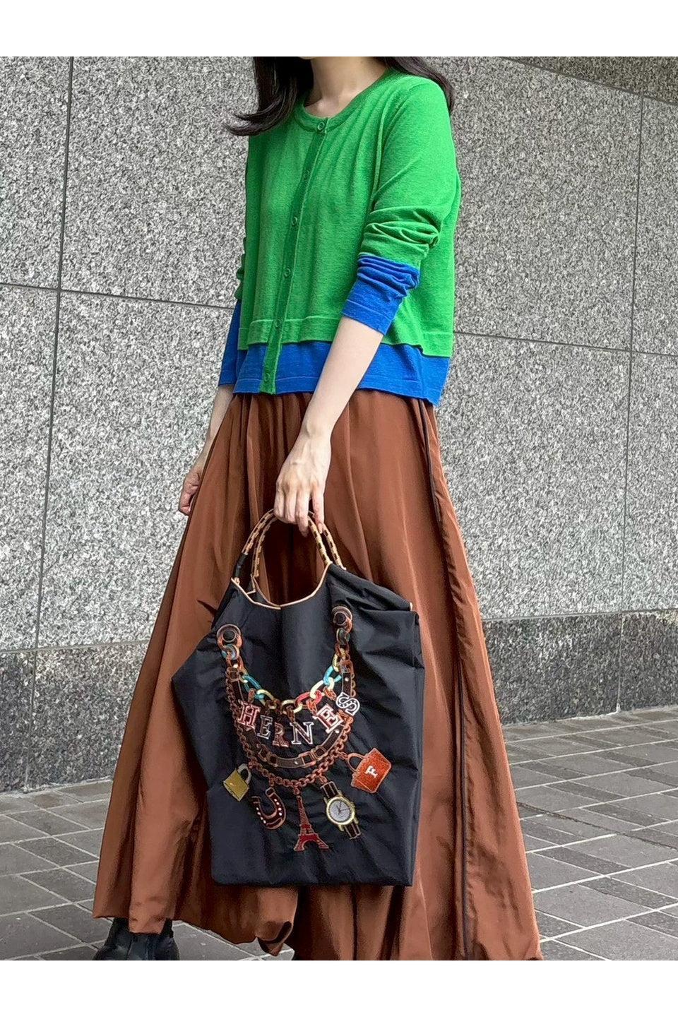 MICALLE MICALLE-Color Block Knit Cardigan-NOWALL