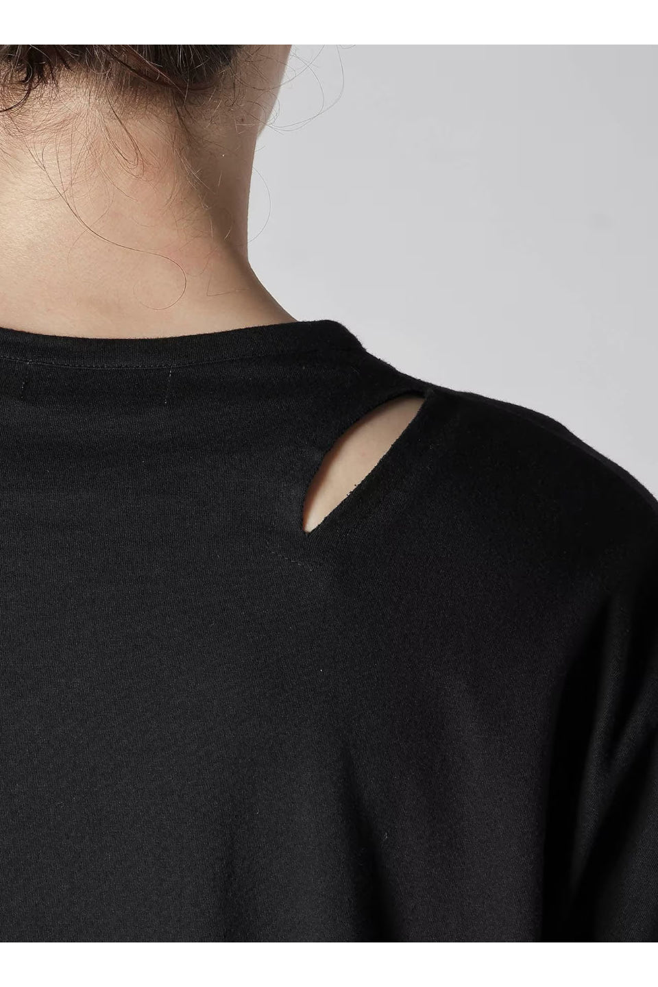 Yohji Yamamoto POUR HOMME-Combed Single Jersey Slit Detail S Sleeve T-NOWALL