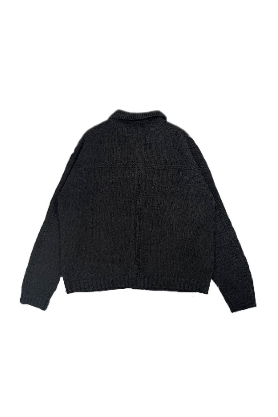 MAYKAM-Corkscrew Yarn Blouson Knit Cardigan-NOWALL