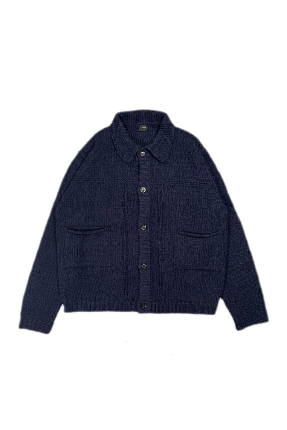 MAYKAM-Corkscrew Yarn Blouson Knit Cardigan-NOWALL