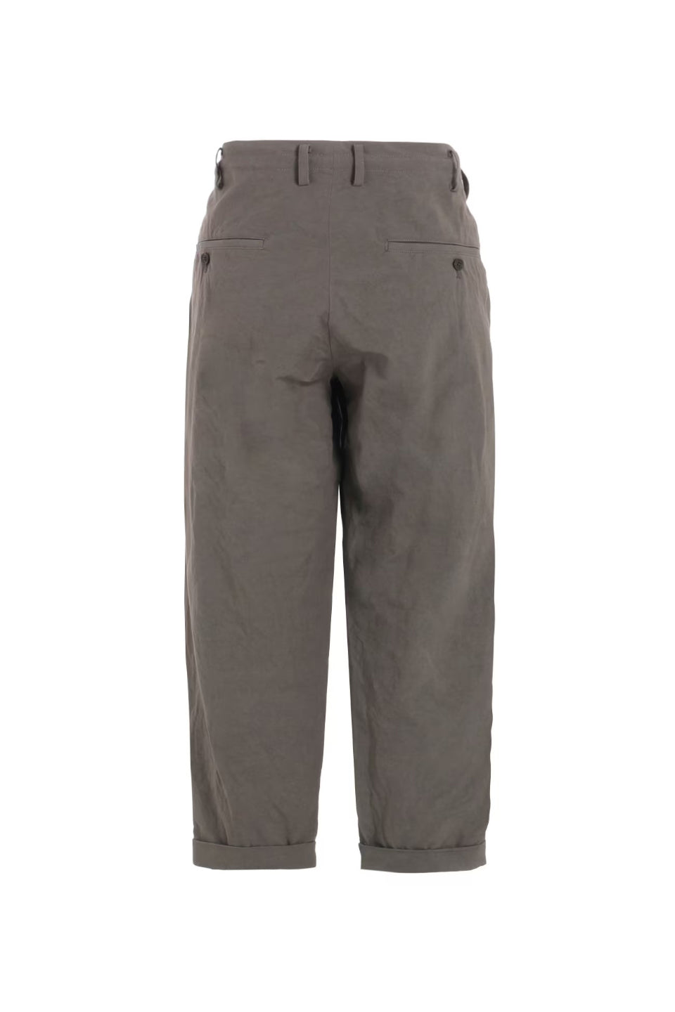 Yohji Yamamoto POUR HOMME-Cotton Poplin Pants With Waist Gathered-NOWALL