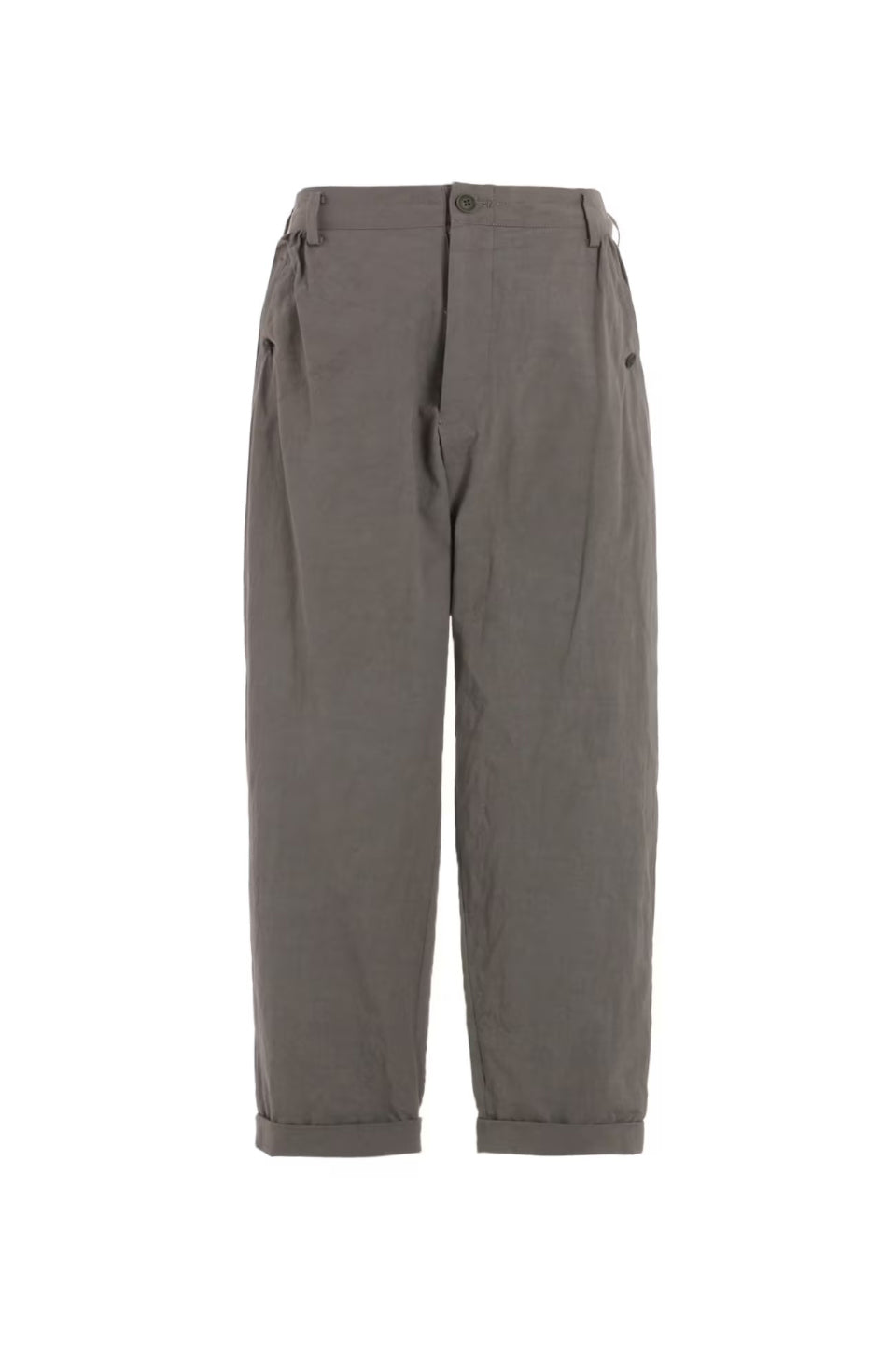 Yohji Yamamoto POUR HOMME-Cotton Poplin Pants With Waist Gathered-NOWALL