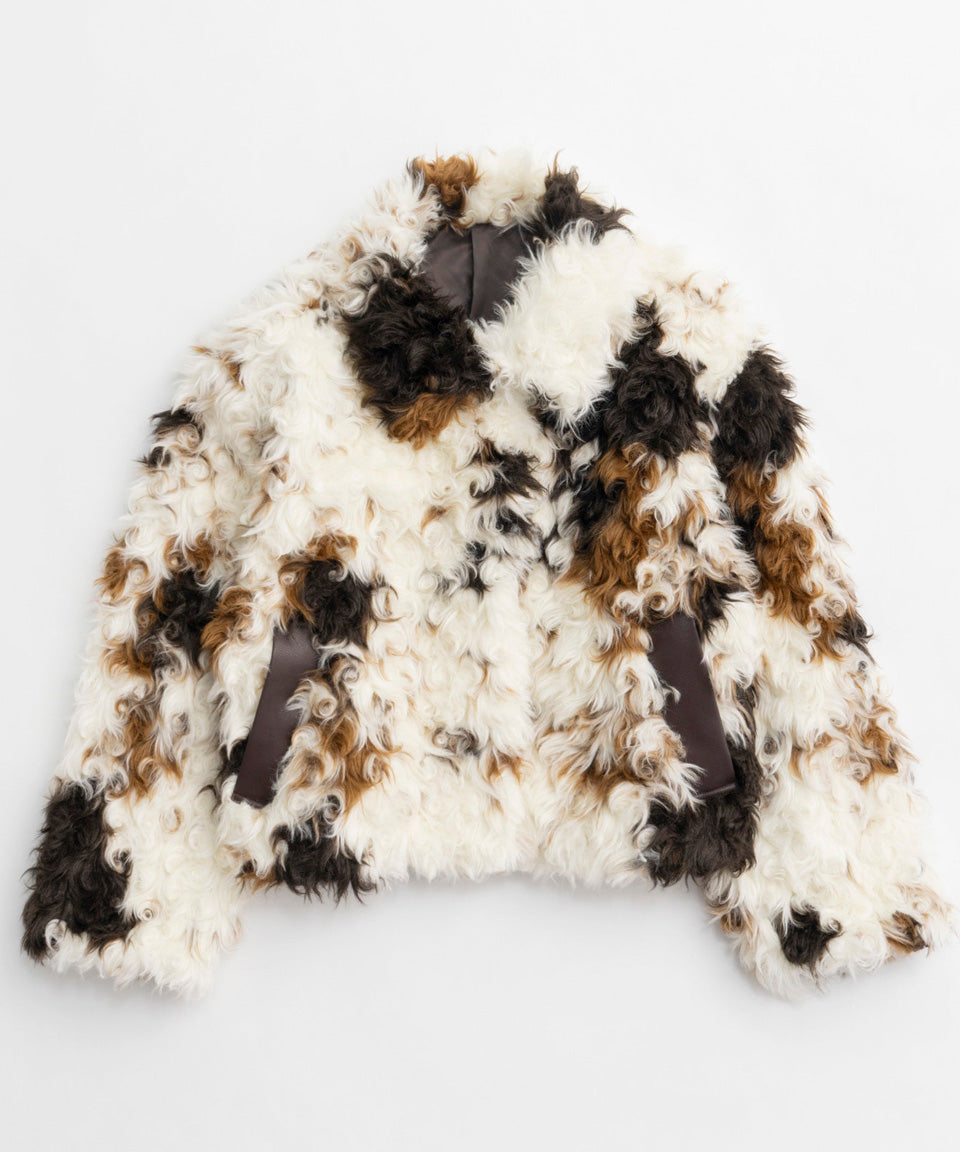 MAISON SPECIAL-Curl Faux Fur Coat-NOWALL