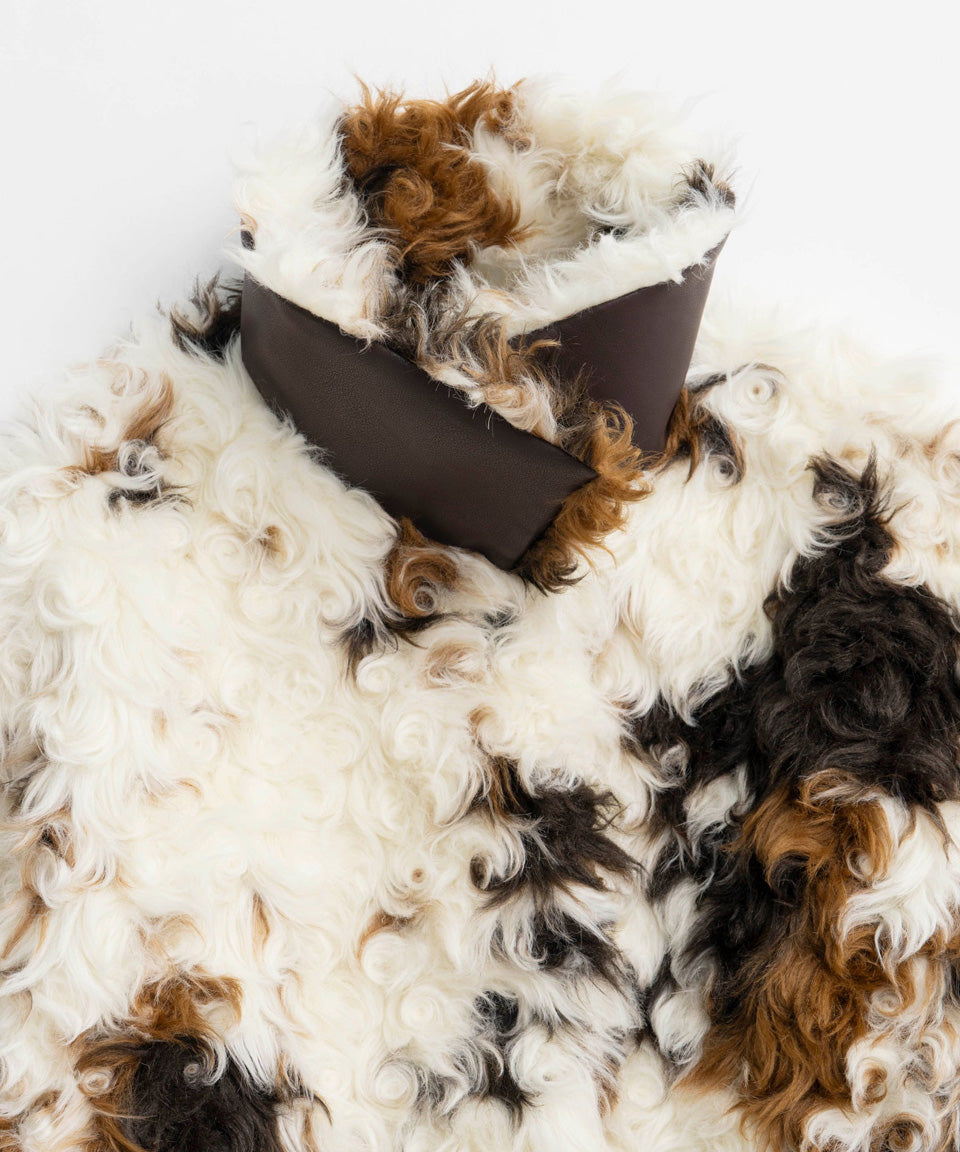 MAISON SPECIAL-Curl Faux Fur Coat-NOWALL