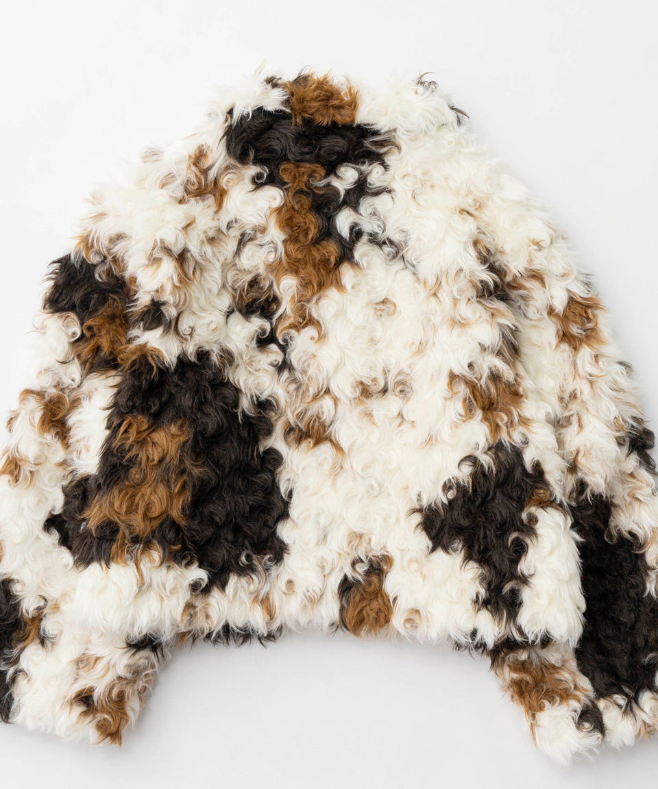 MAISON SPECIAL-Curl Faux Fur Coat-NOWALL