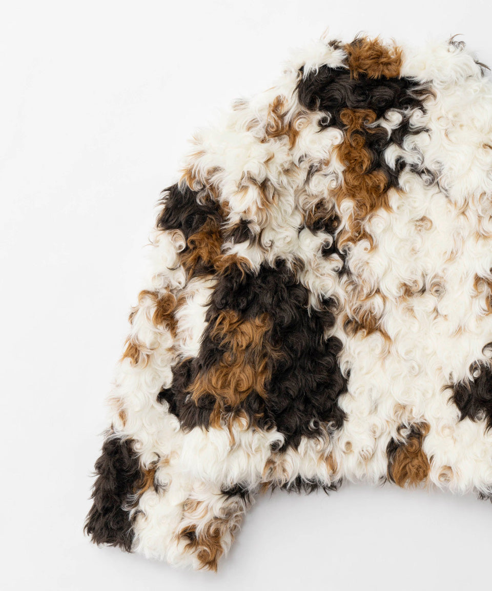 MAISON SPECIAL-Curl Faux Fur Coat-NOWALL