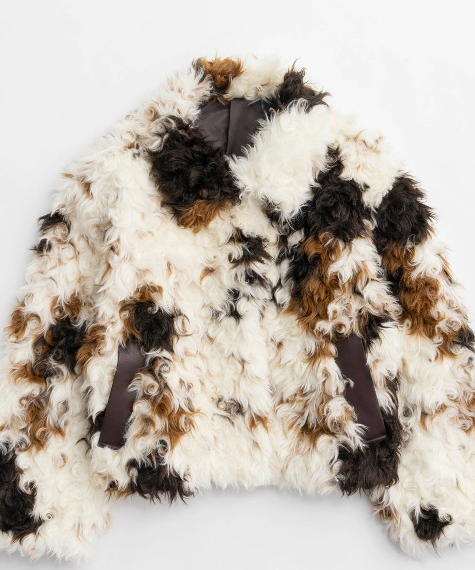 MAISON SPECIAL-Curl Faux Fur Coat-NOWALL