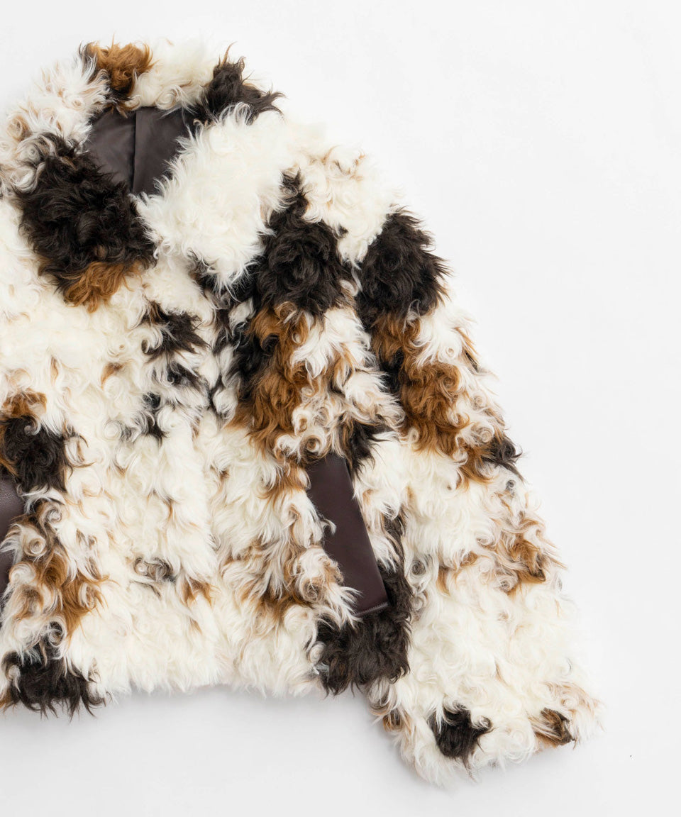 MAISON SPECIAL-Curl Faux Fur Coat-NOWALL