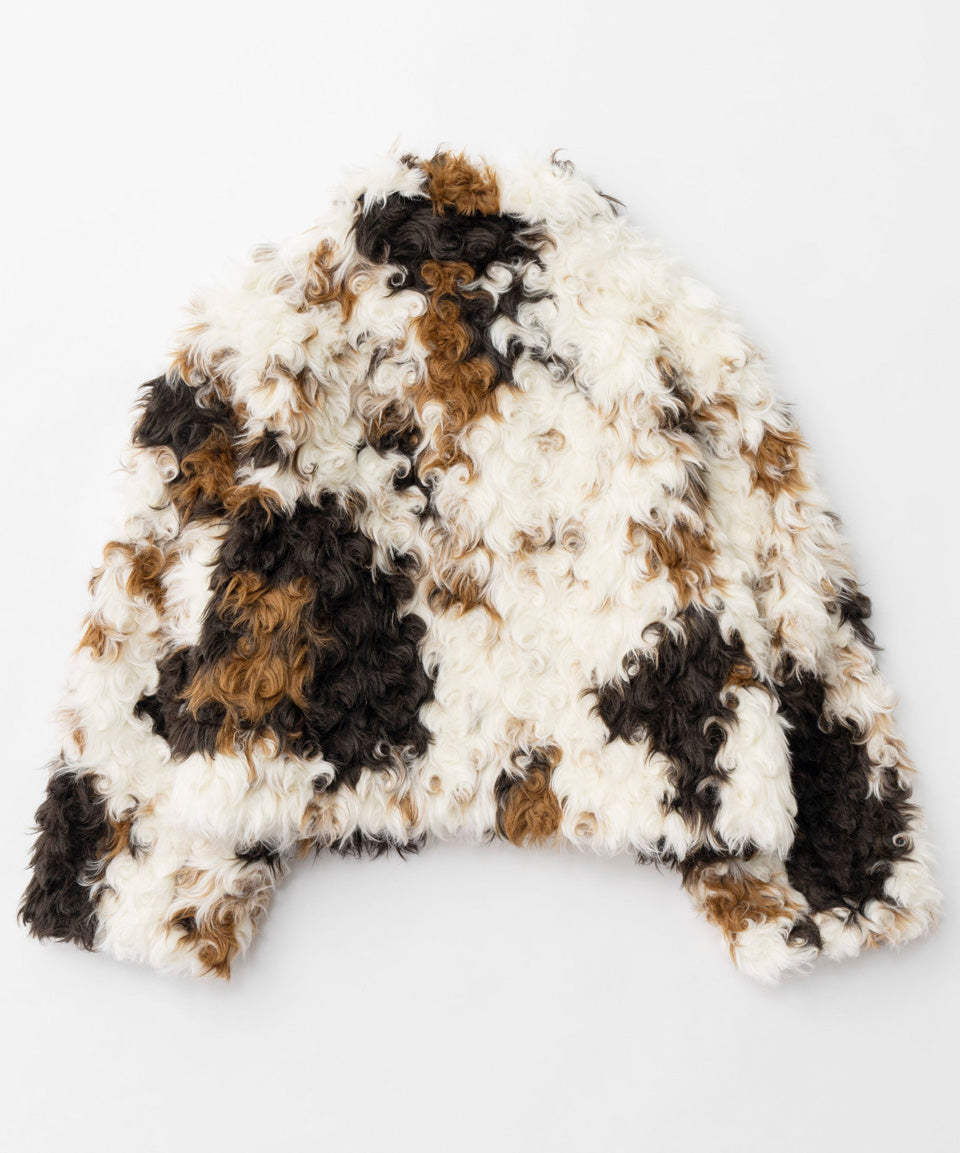 MAISON SPECIAL-Curl Faux Fur Coat-NOWALL