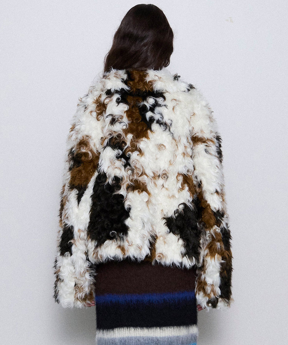 MAISON SPECIAL-Curl Faux Fur Coat-NOWALL