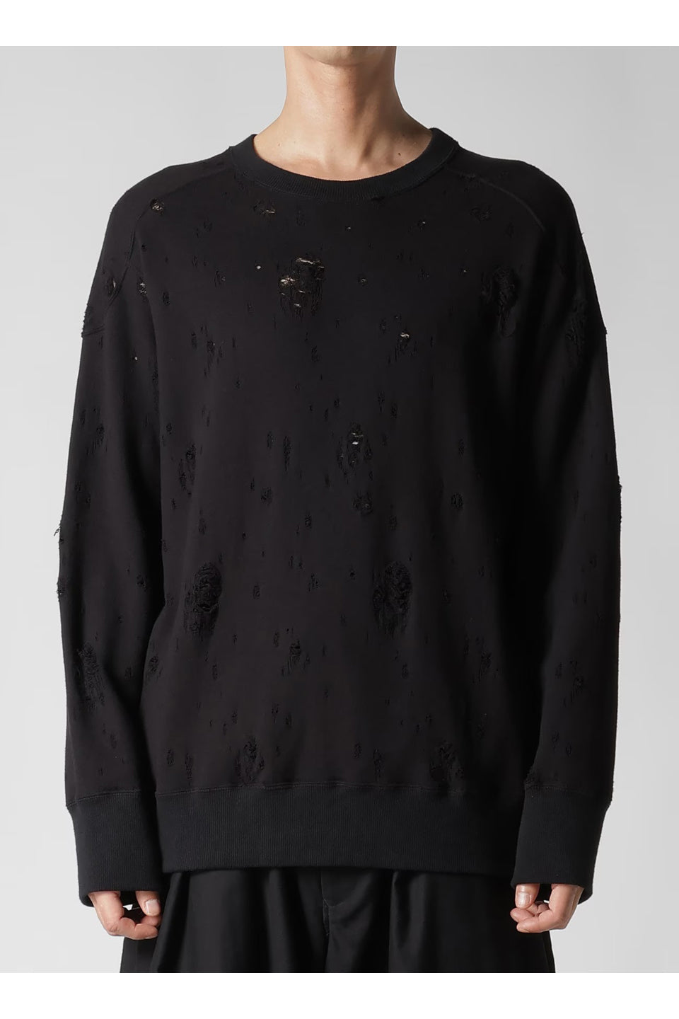 Yohji Yamamoto POUR HOMME-Damaged Linning Sweat Shirt-NOWALL