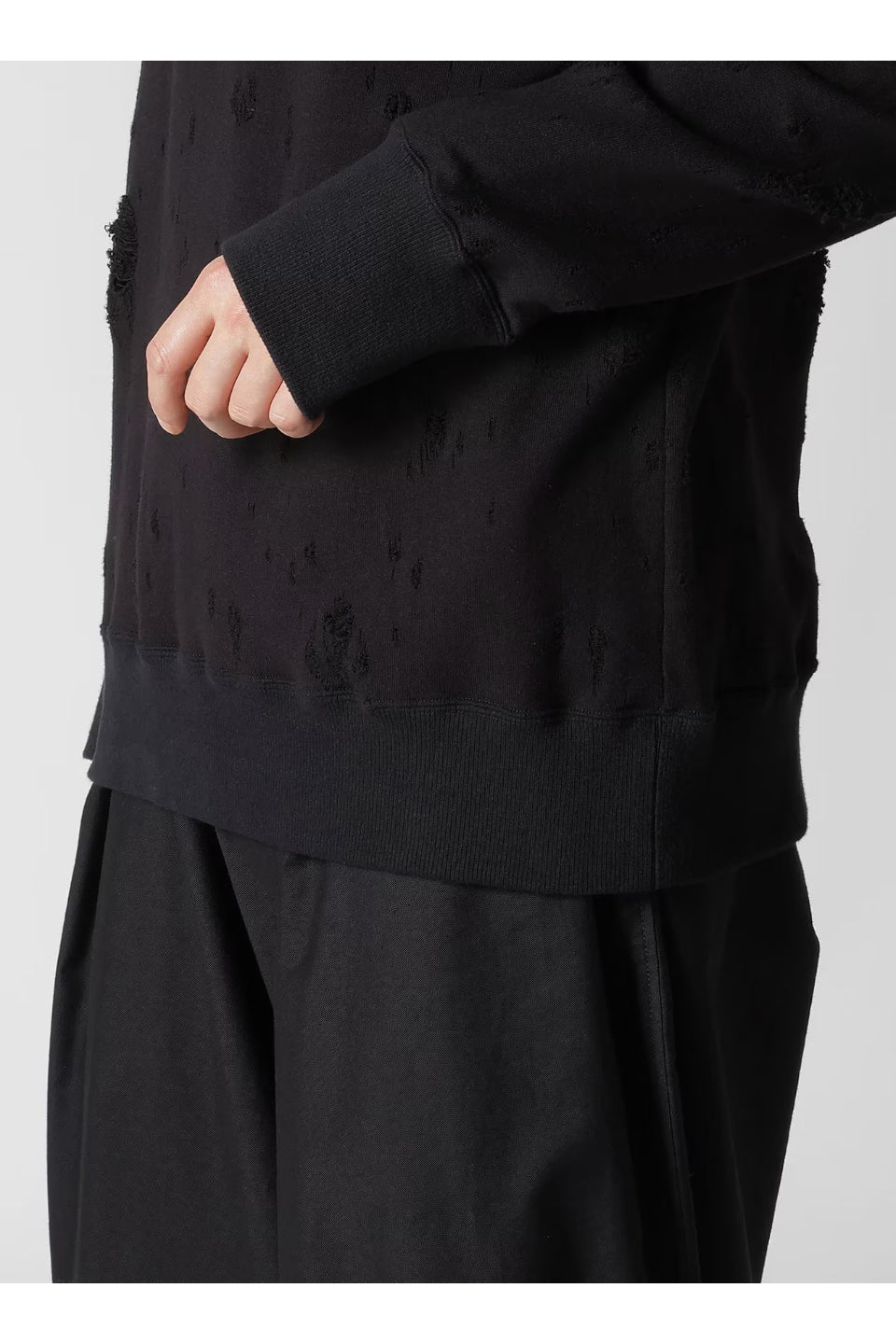 Yohji Yamamoto POUR HOMME-Damaged Linning Sweat Shirt-NOWALL