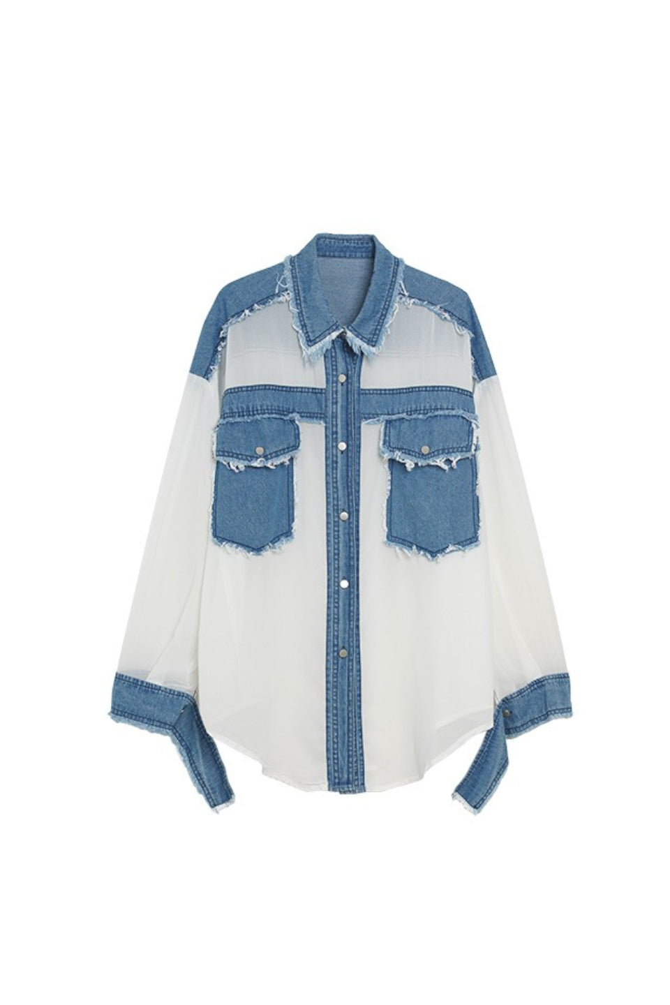 MICALLE MICALLE-Denim Docking Shirt-NOWALL