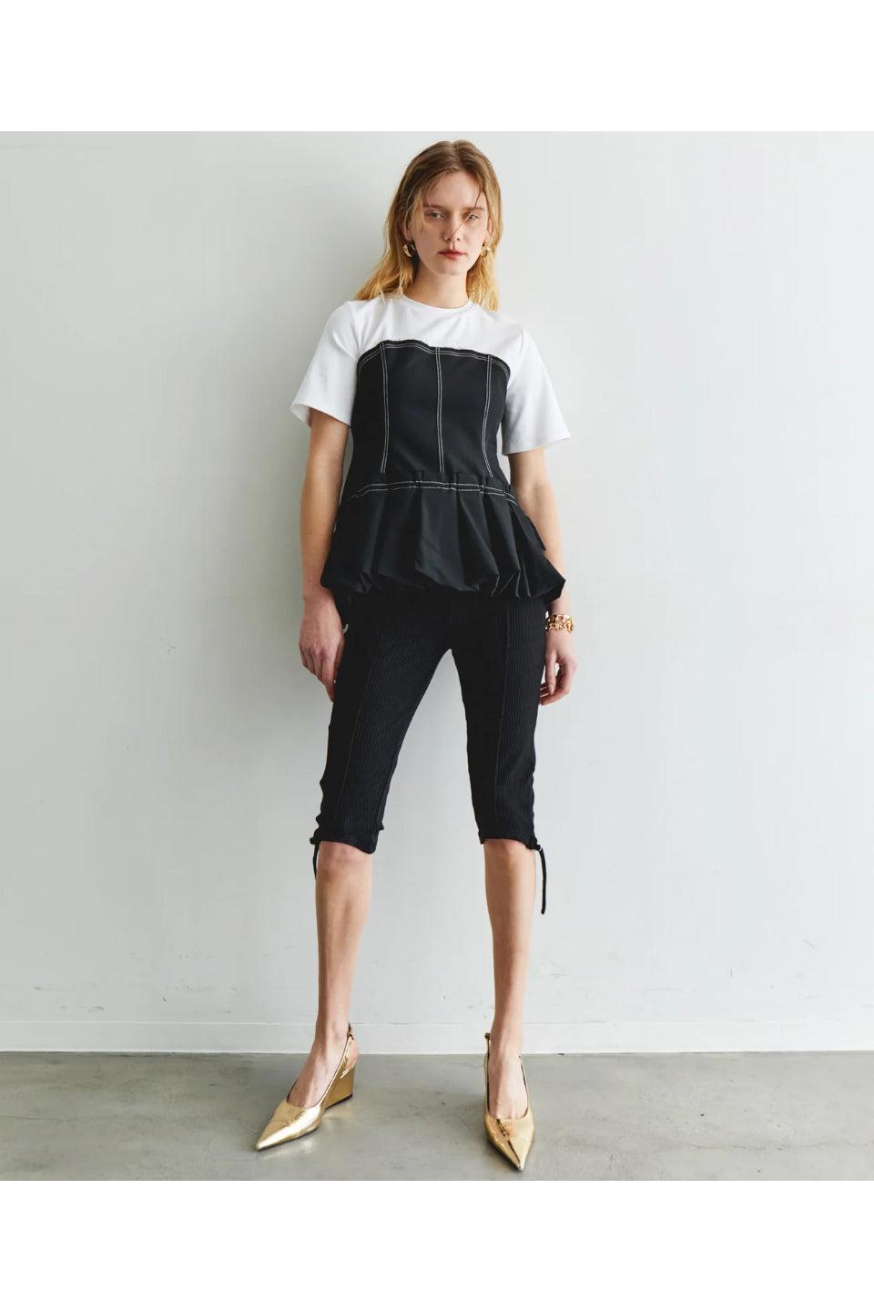 MAISON SPECIAL-Docking Balloon Hem T-shirt-NOWALL