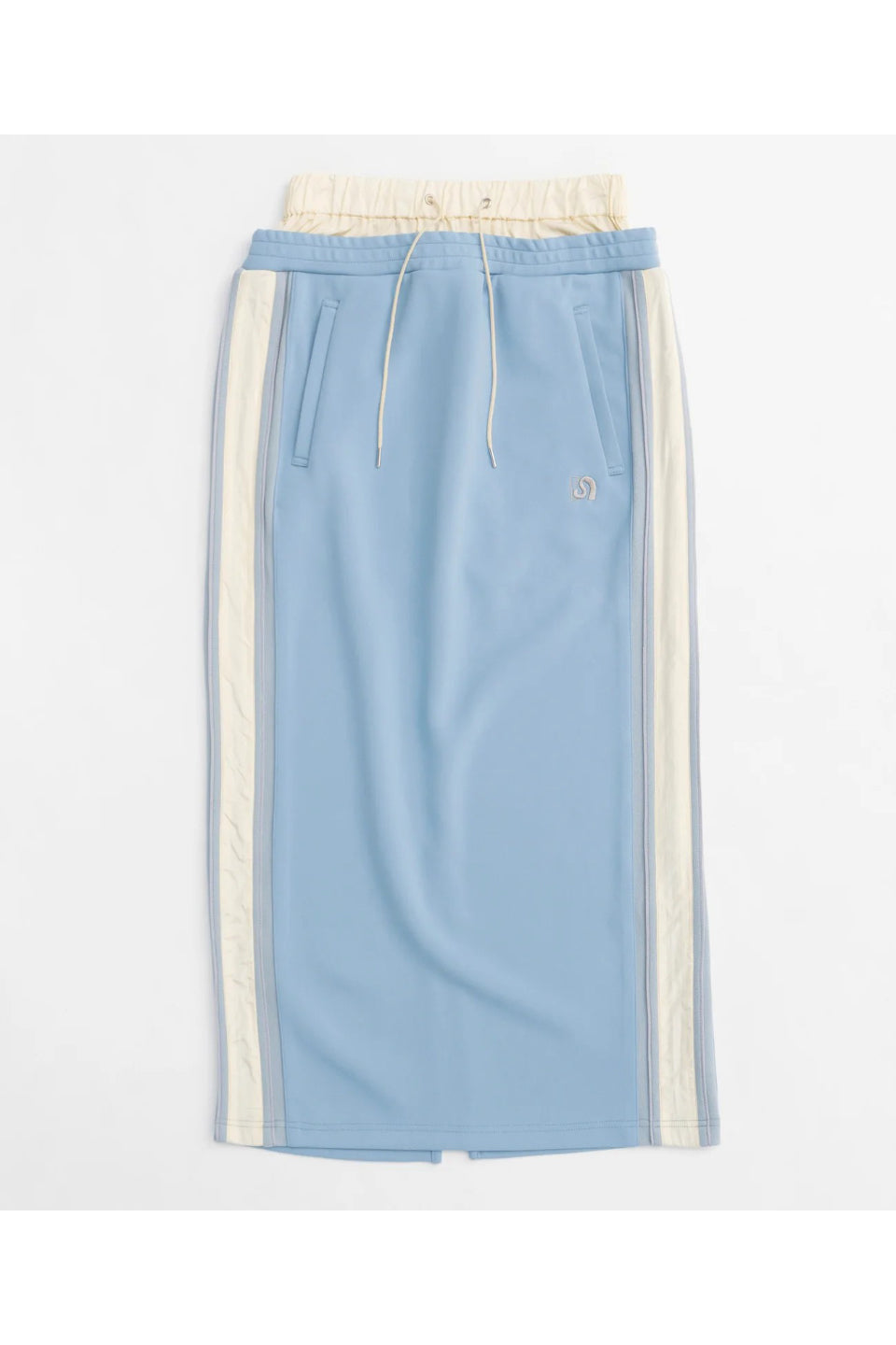 MAISON SPECIAL-Double Waist Side Line Jersey Skirt-NOWALL