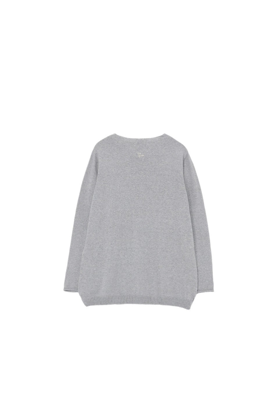 Yohji Yamamoto POUR HOMME-EMBROIDERY ROUND NECK KNIT-NOWALL