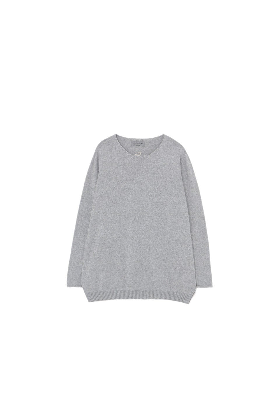 Yohji Yamamoto POUR HOMME-EMBROIDERY ROUND NECK KNIT-NOWALL