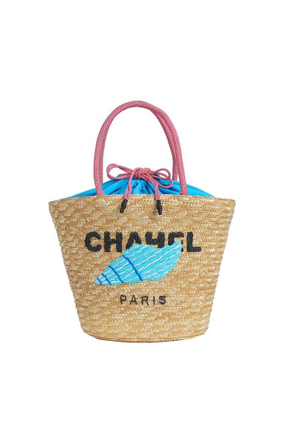 MICALLE MICALLE-Embroidered Straw Tote Bag [Big]-NOWALL