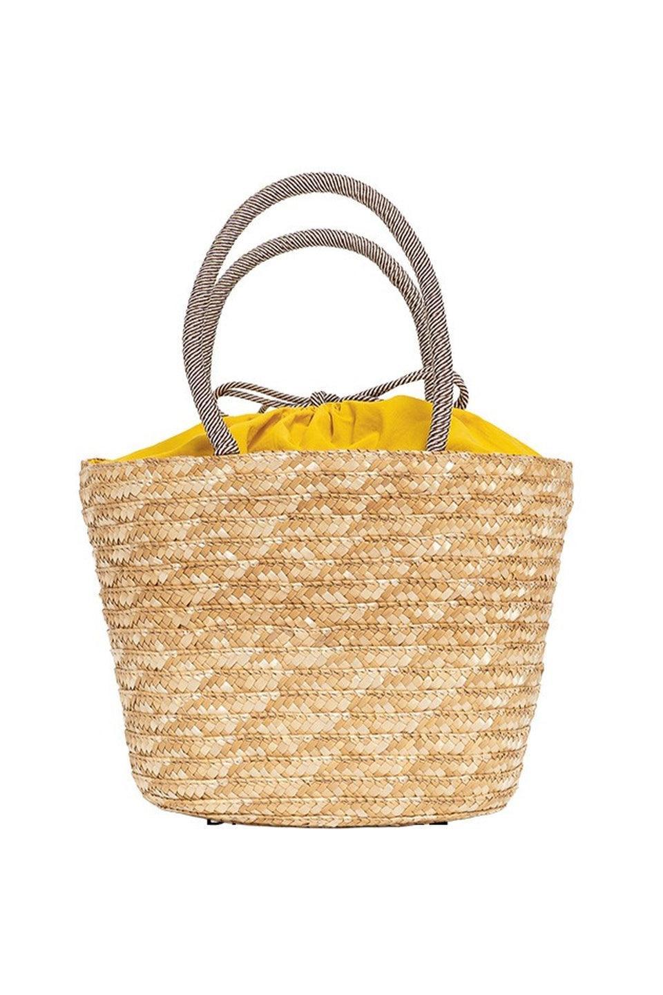 MICALLE MICALLE-Embroidered Straw Tote Bag[Small]-NOWALL