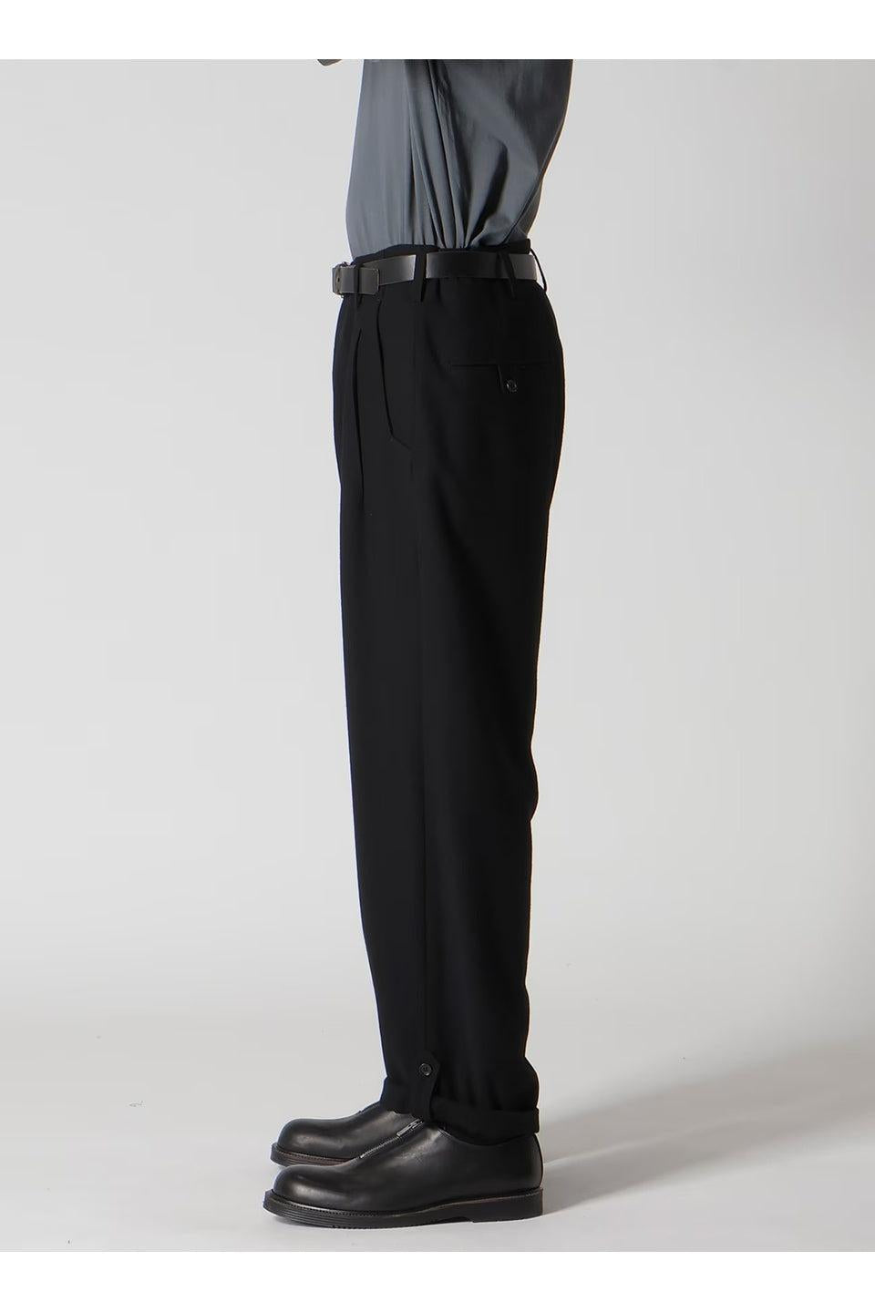 Y's for men-FLANNEL PANTS WITH TAB DETAIL-NOWALL