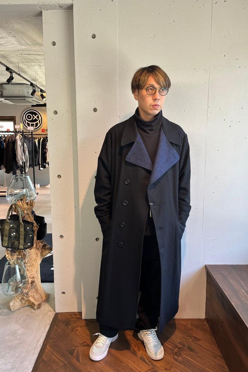 Yohji Yamamoto POUR HOMME-Flannel x Denim Coat-NOWALL